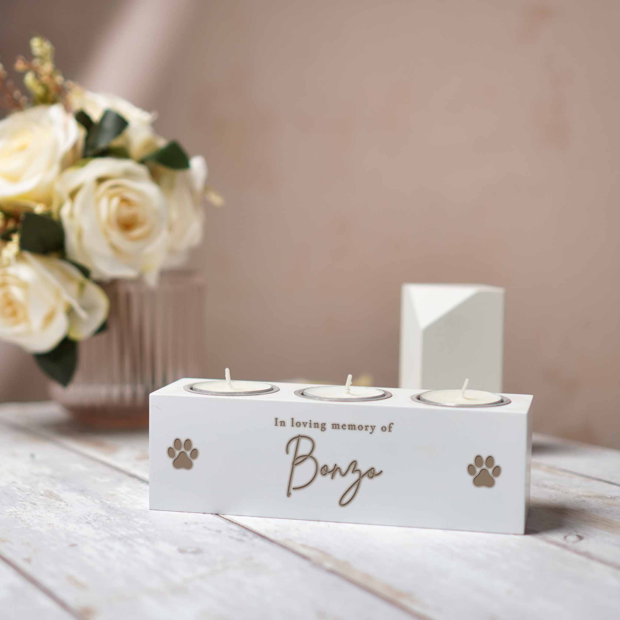 Pet memorial candle
