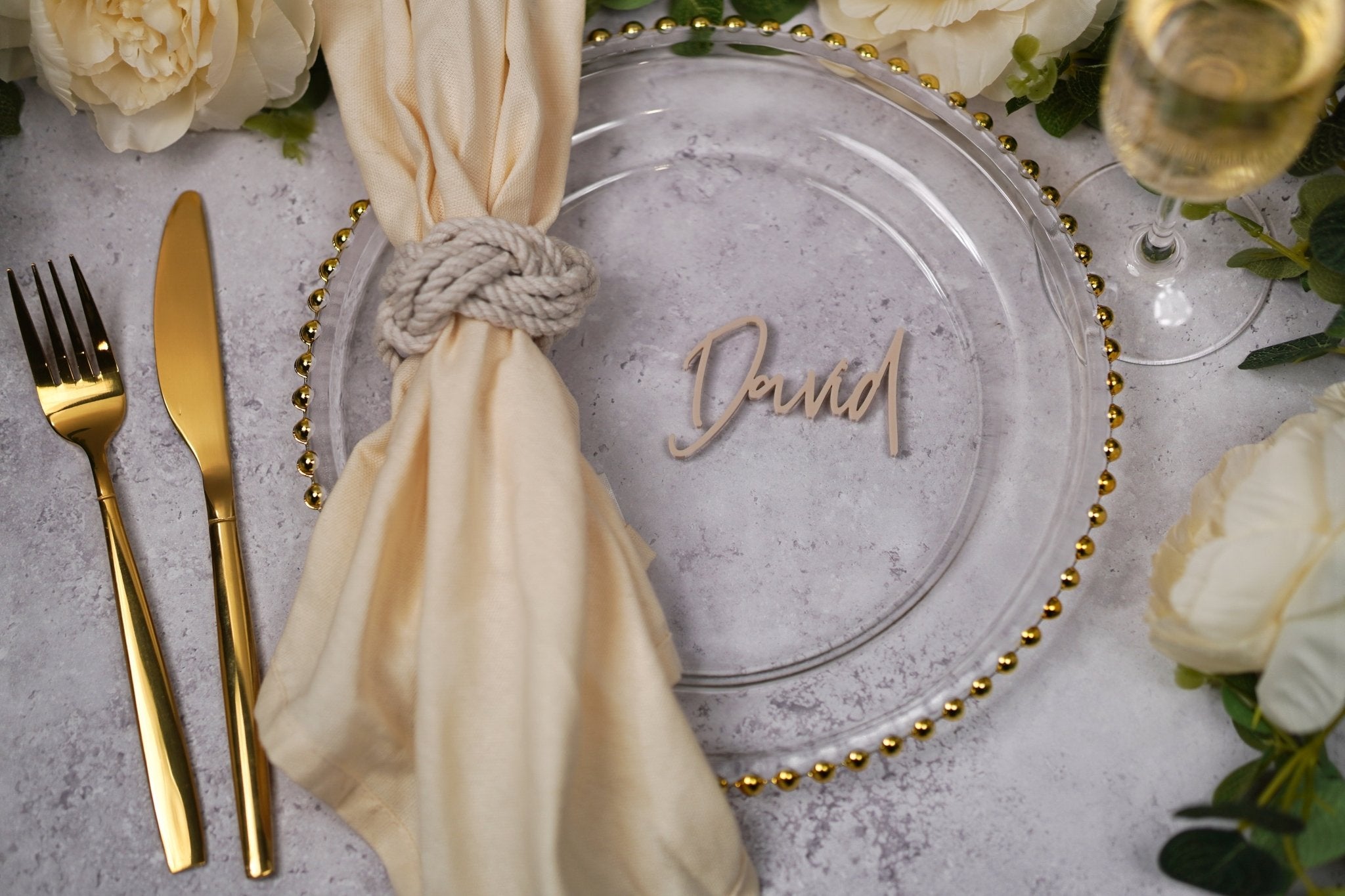 Wedding place name settings