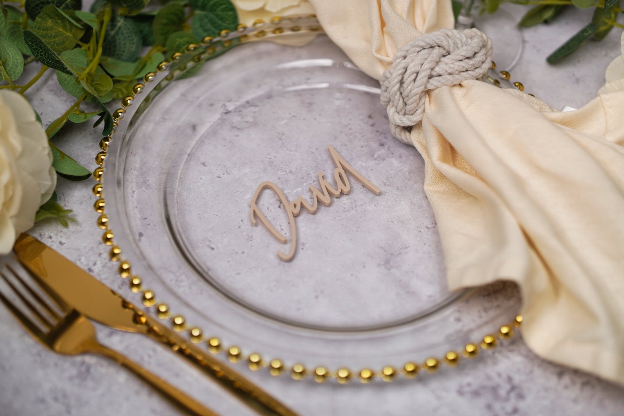Wedding place name settings