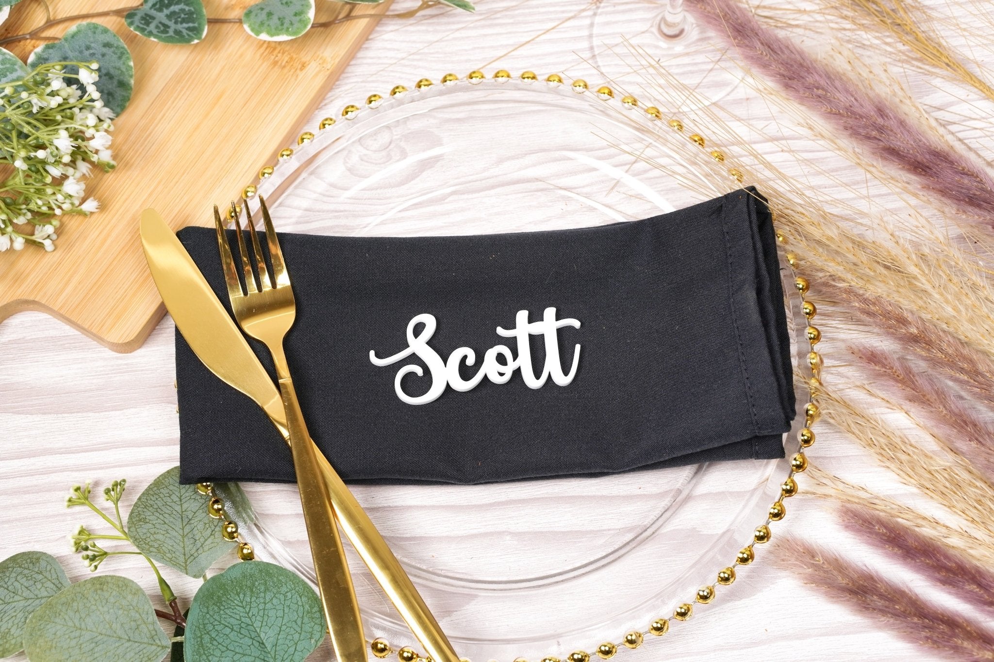 Wedding name place settings
