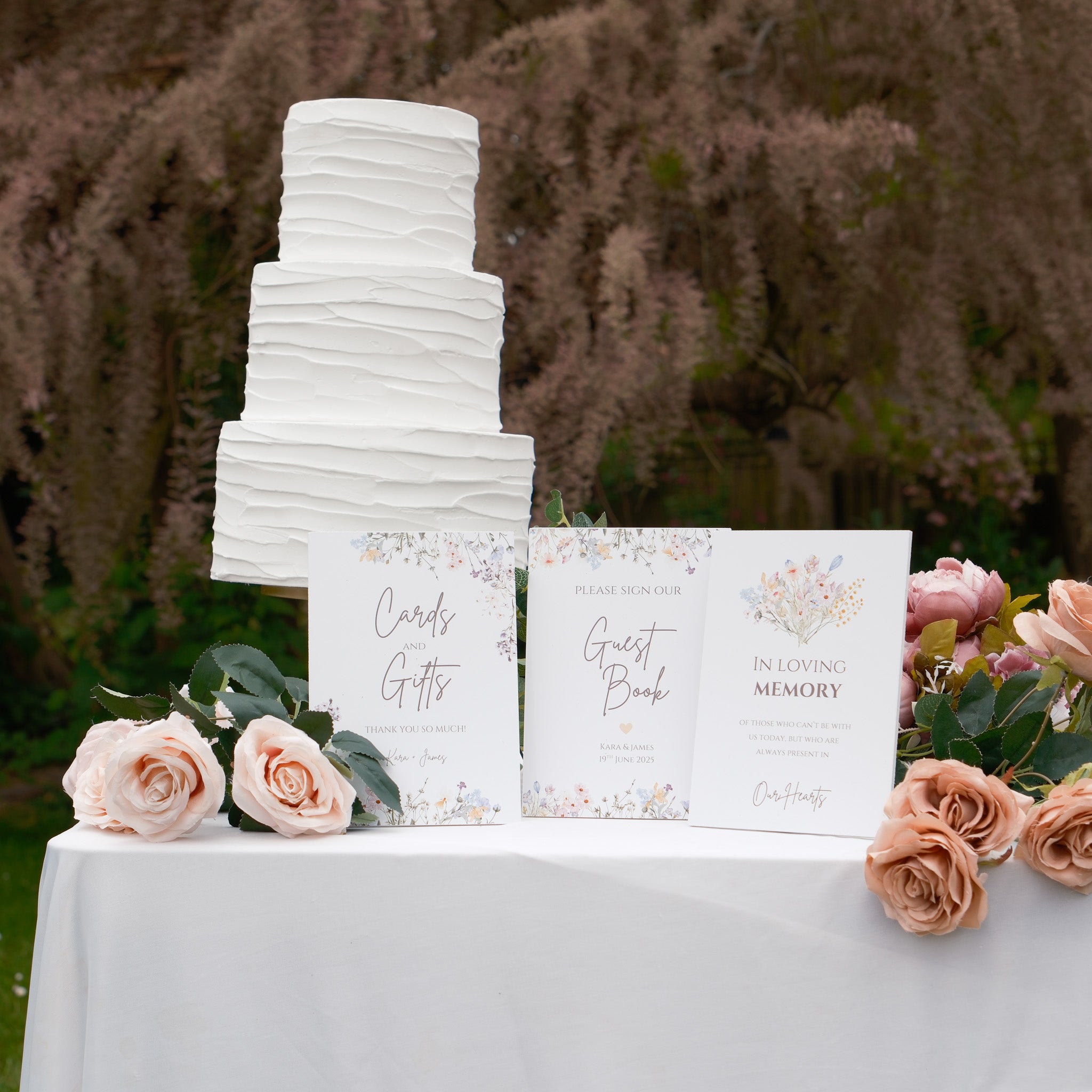 Floral Foamex Wedding Signage Package