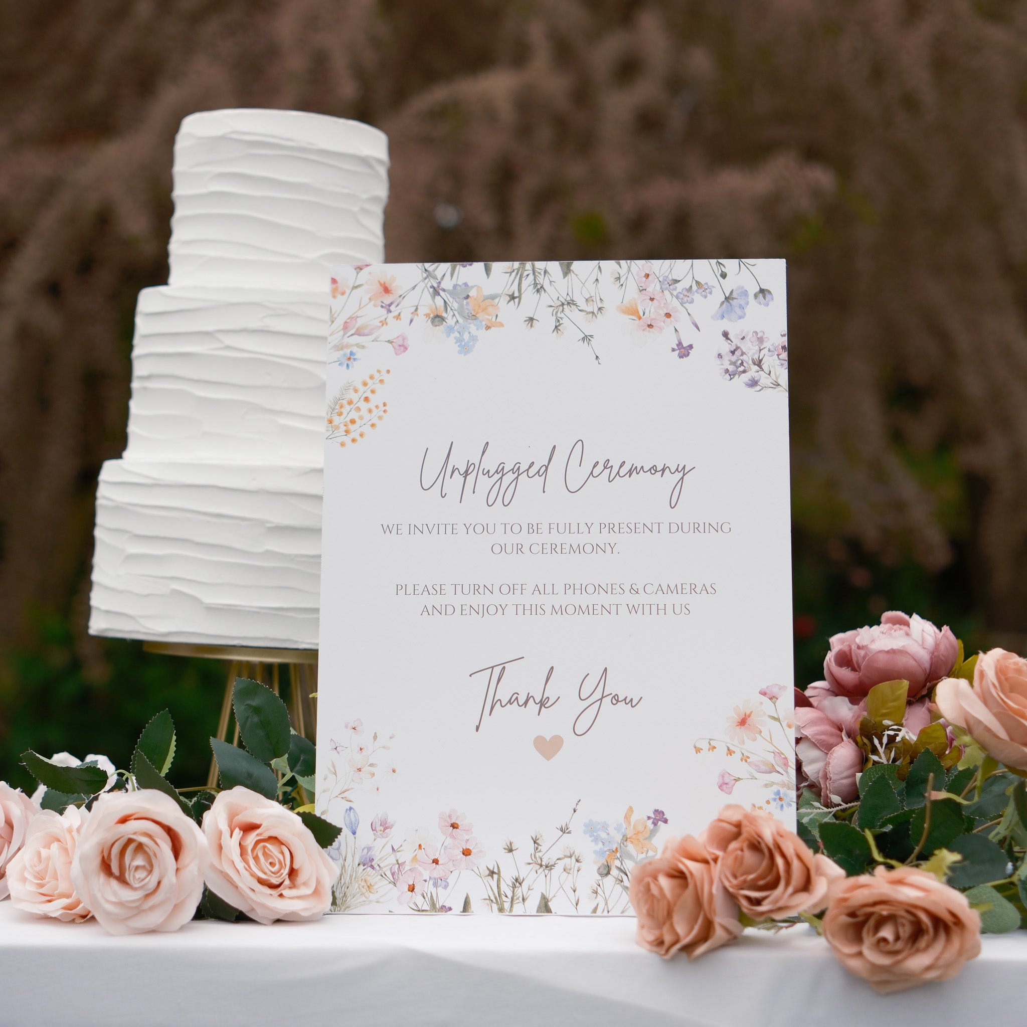 Foamex Unplugged ceremony sign