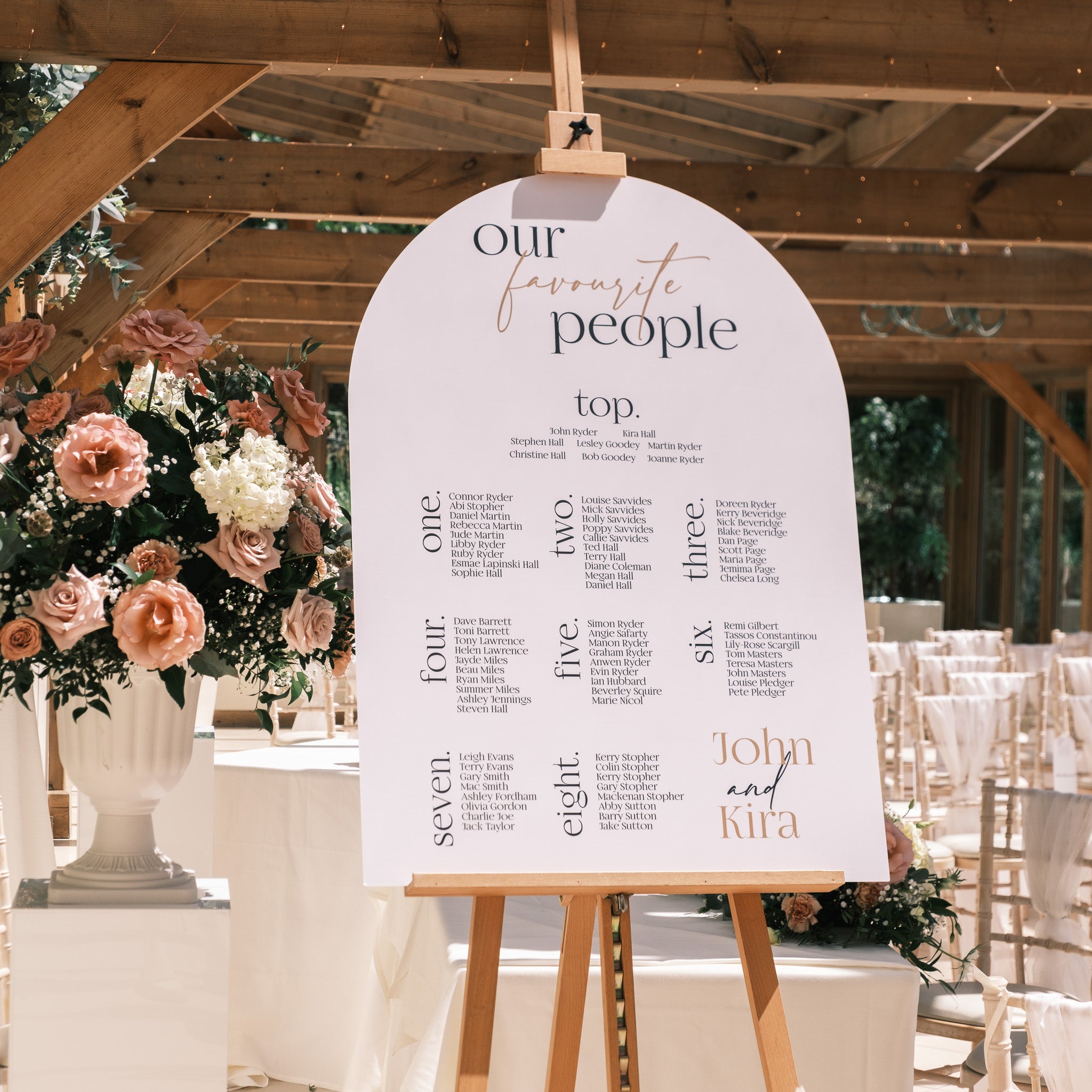 Large Wedding seating plan