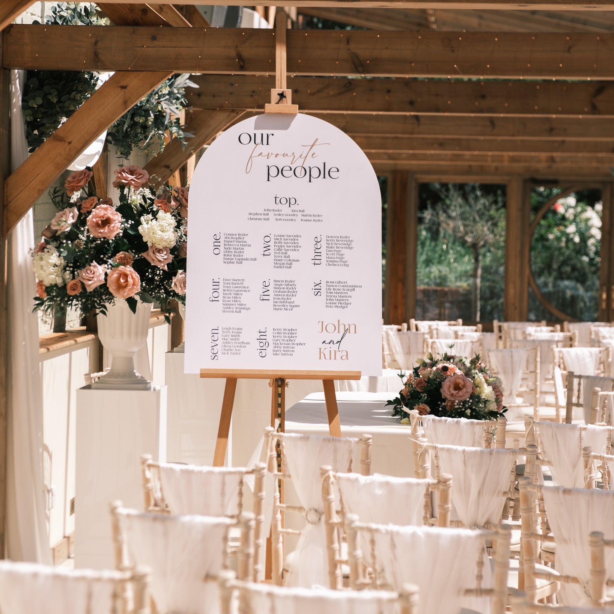 Foamex Wedding seating plan