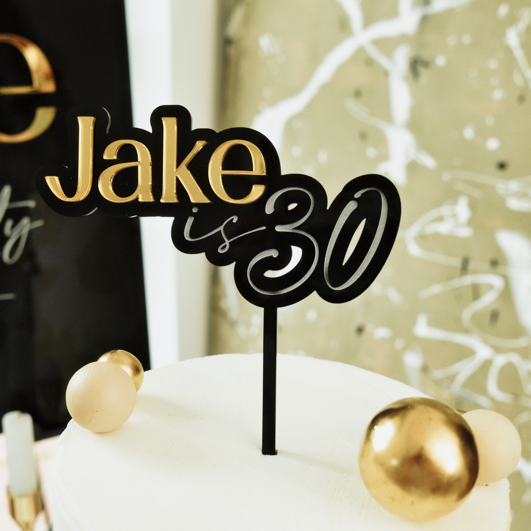 30 cake topper