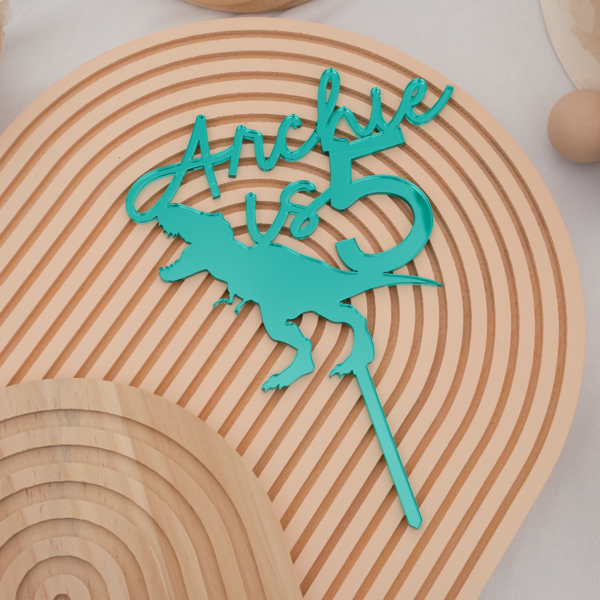 Personalised Dinosaur cake topper