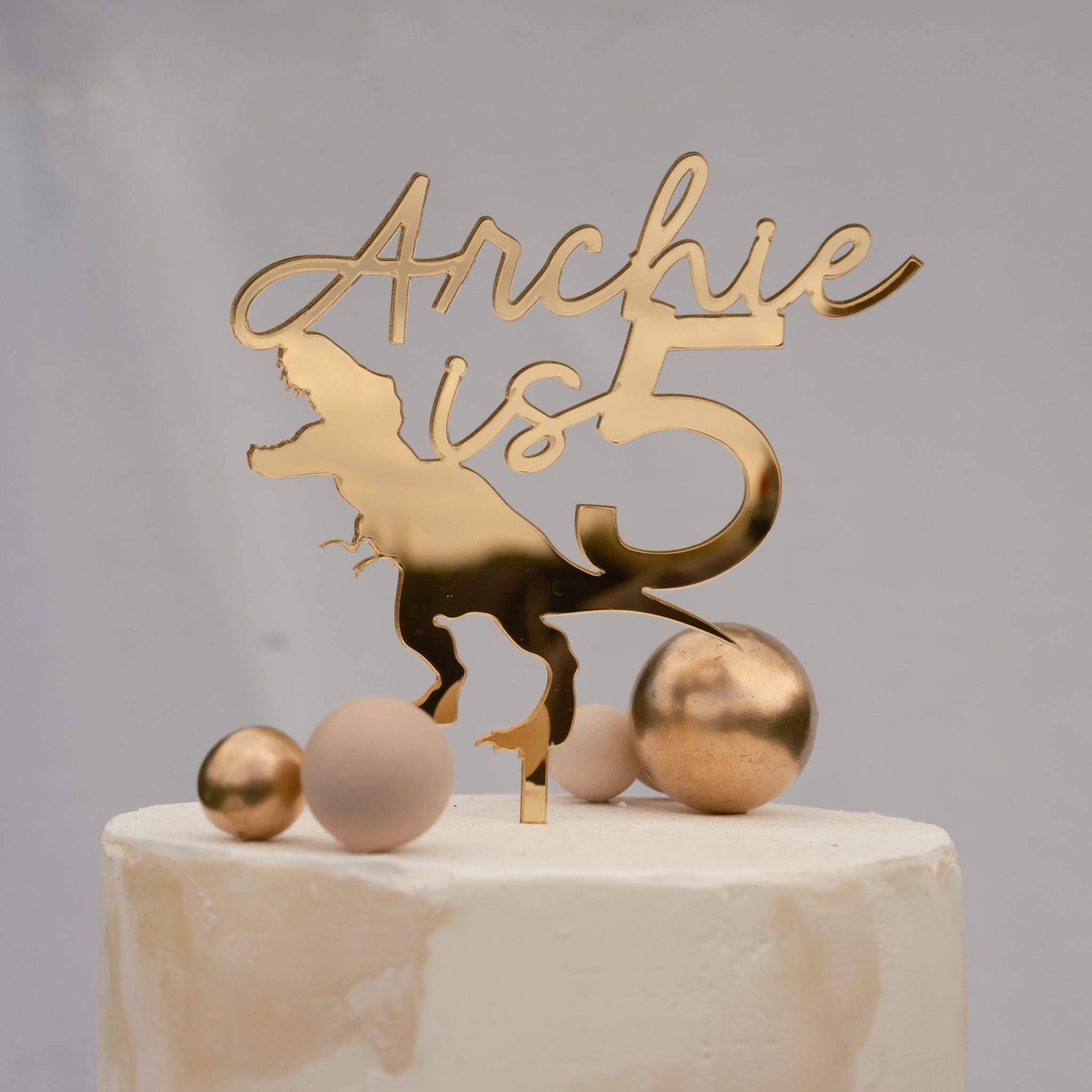 Dinosaur birthday cake topper