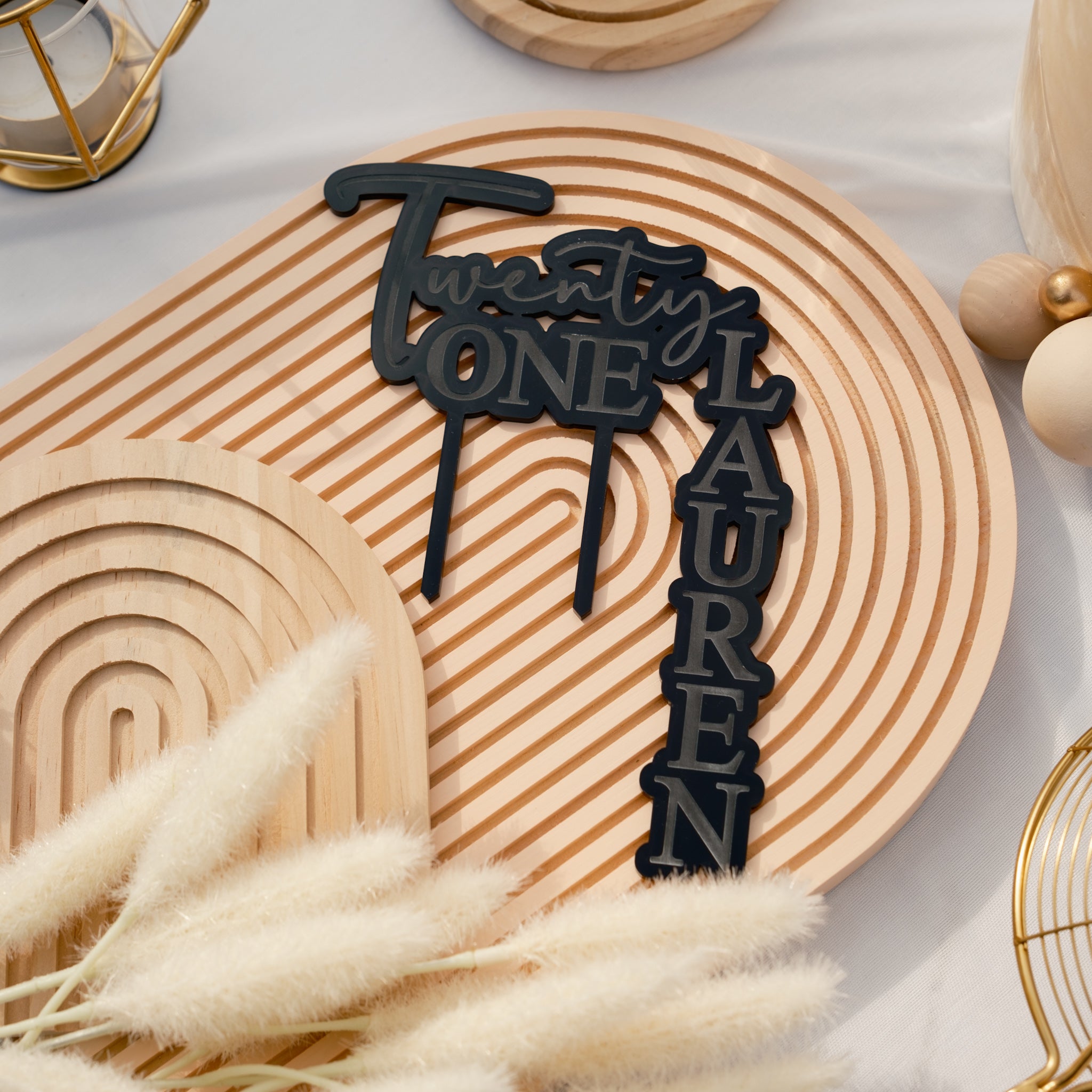 Twenty one cake topper