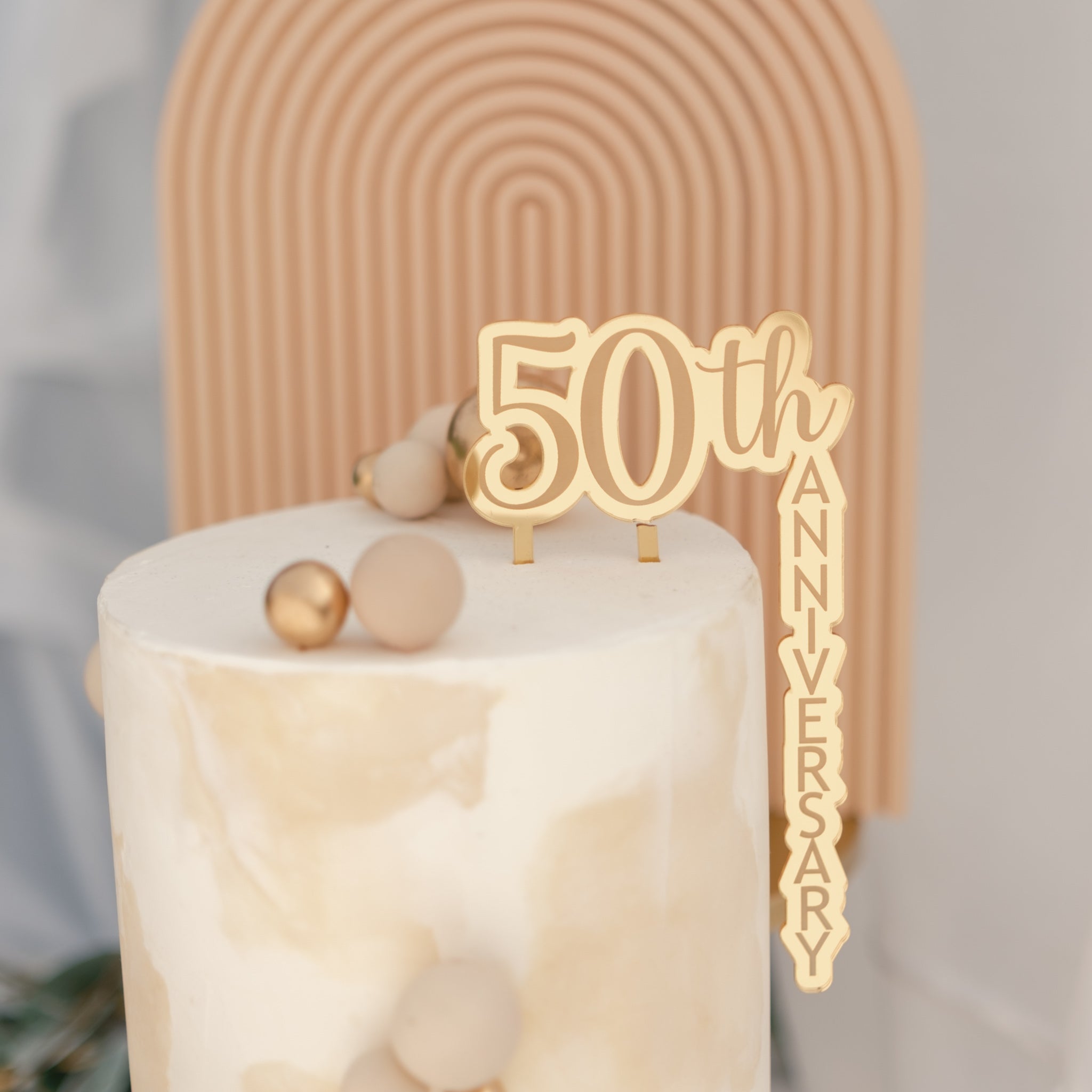 Personalised anniversary cake topper