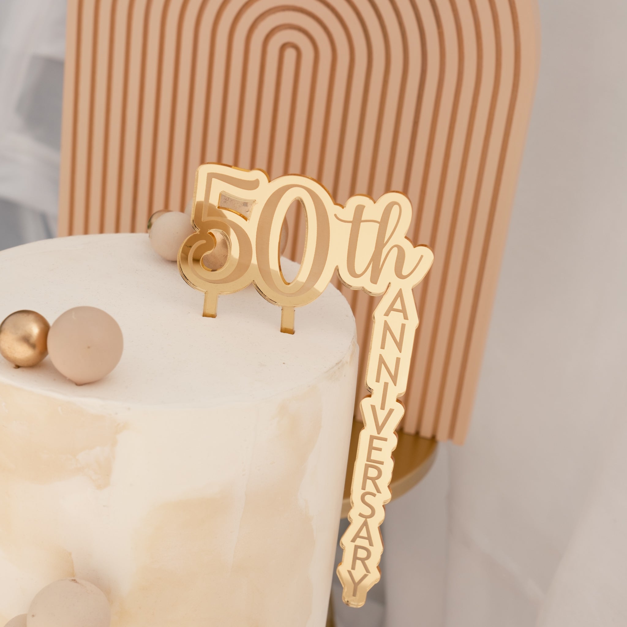 Anniversary cake topper