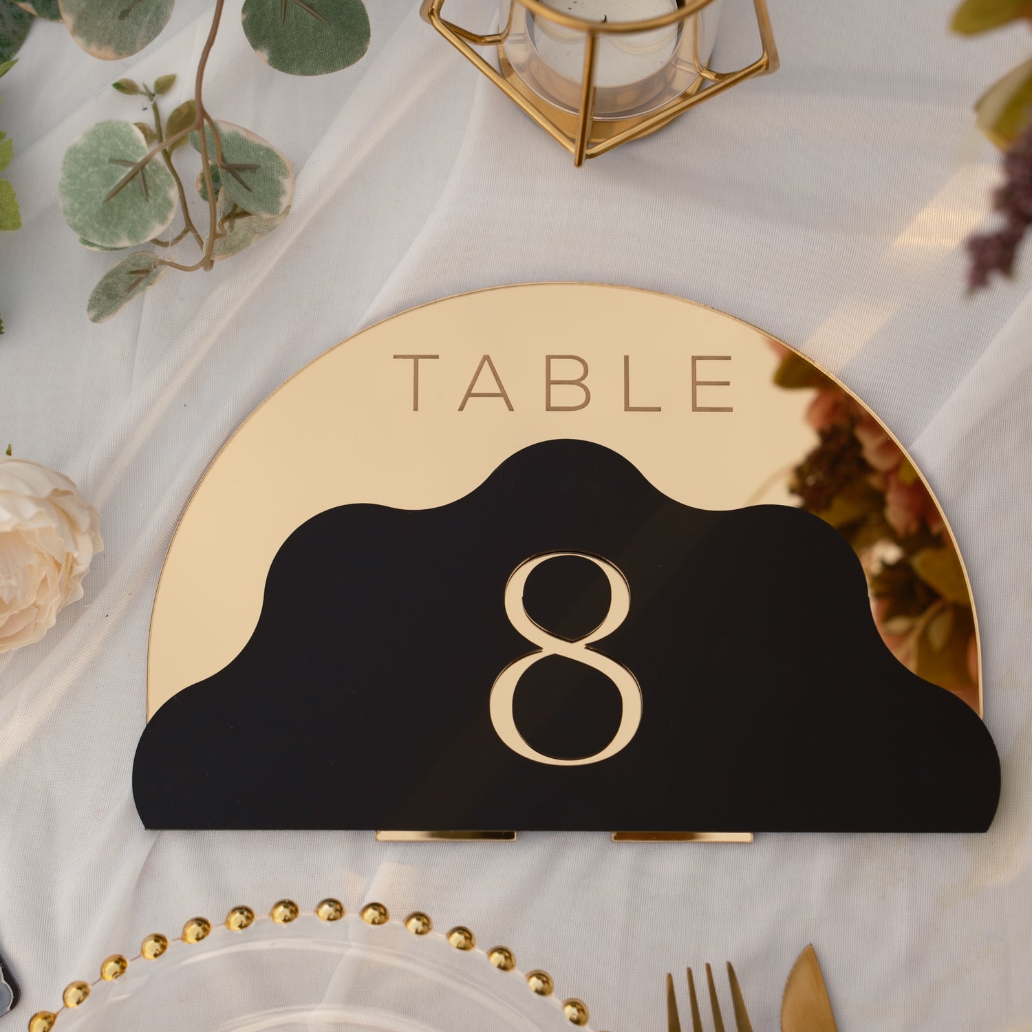 Luxury table number signs