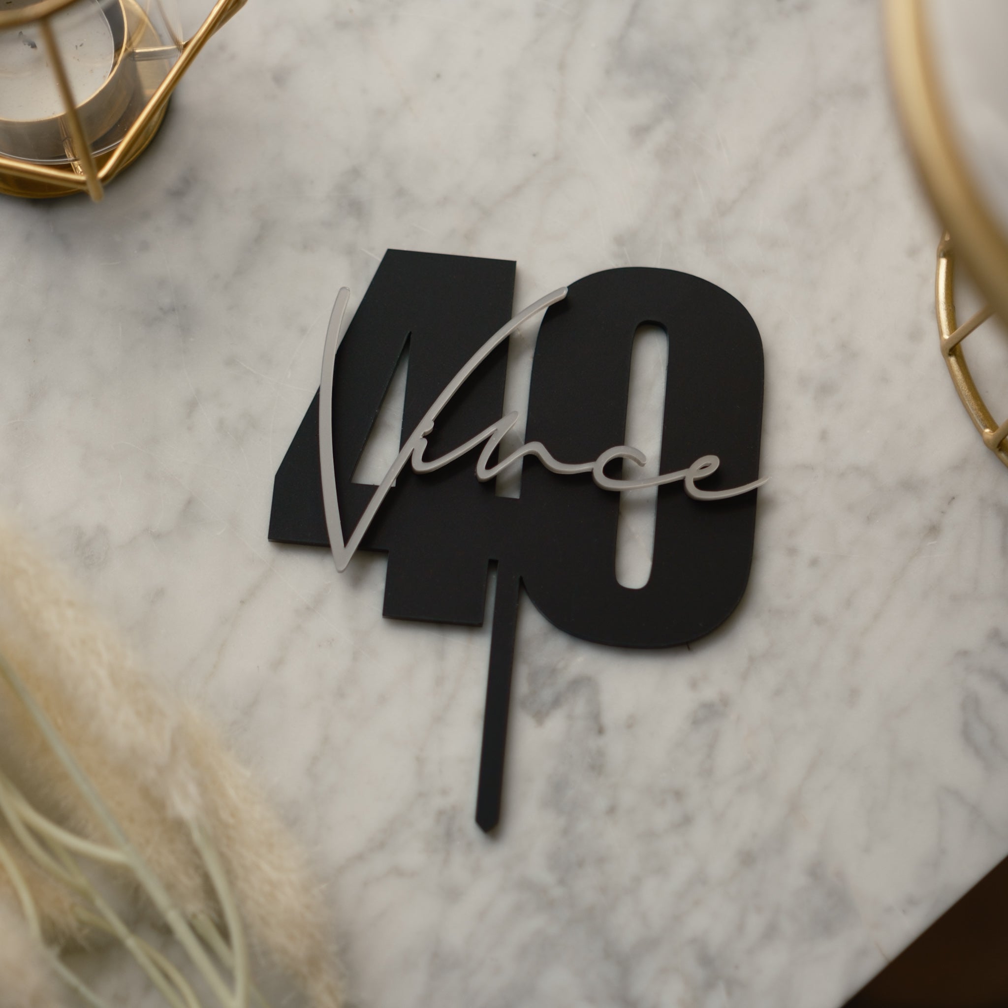 40 cake topper