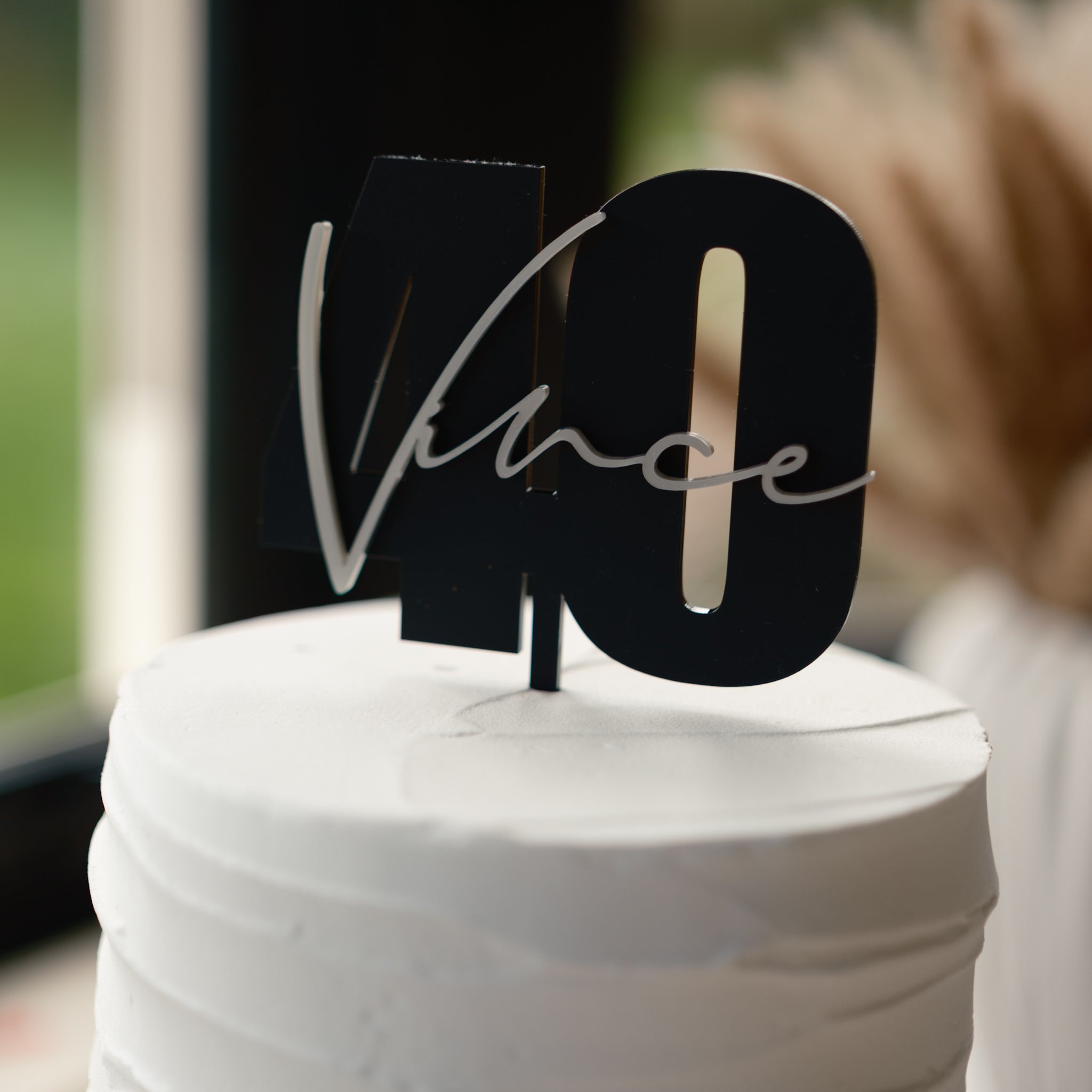 Name and number cake topper