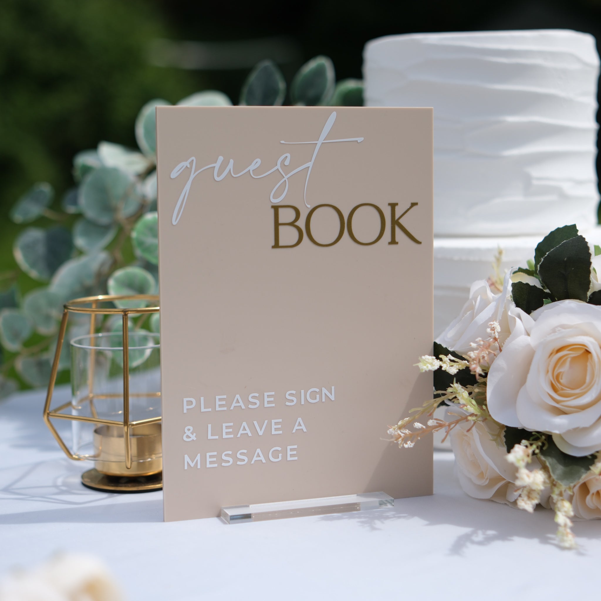 Wedding guest book sign