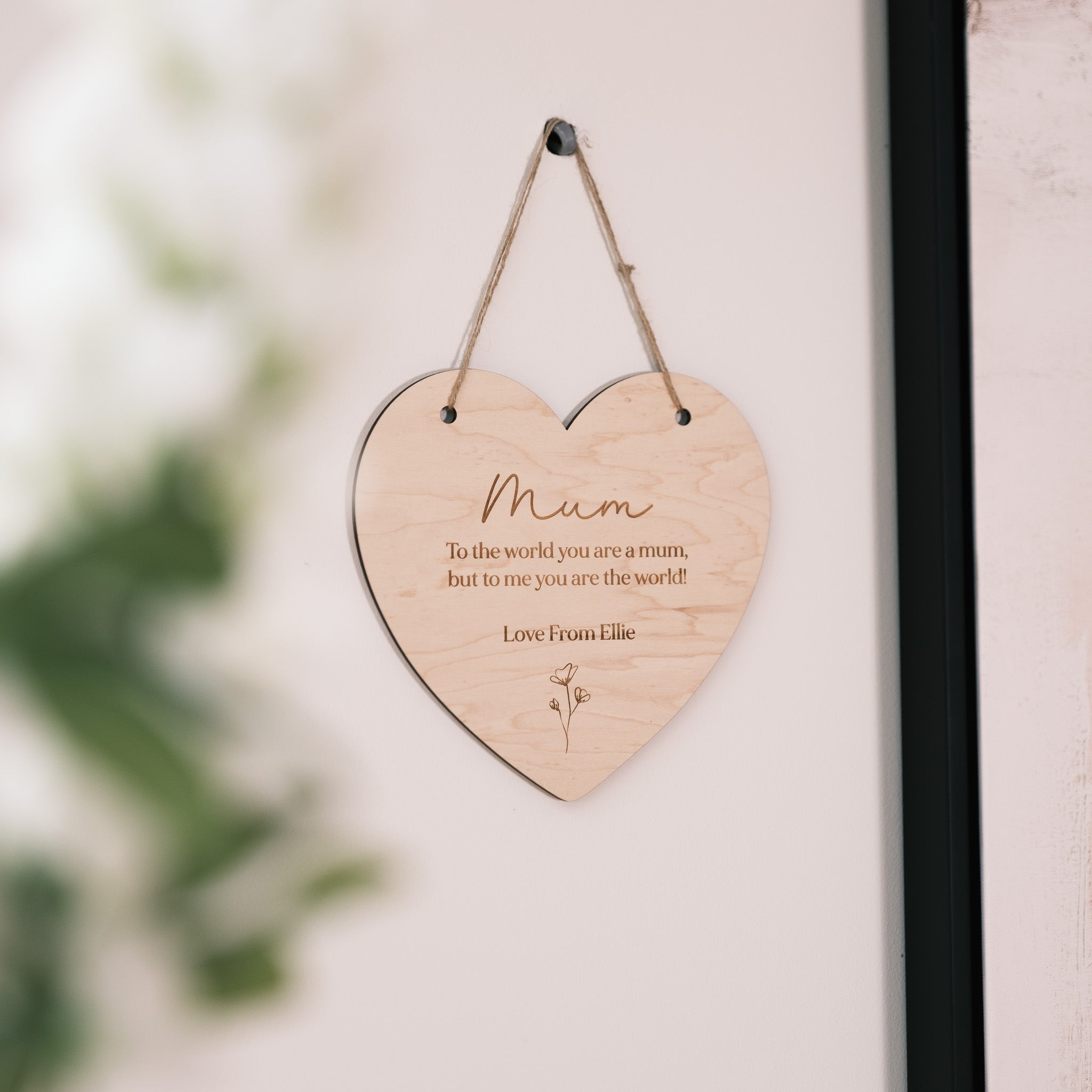 Personalised Heart Gift for Mum Sign