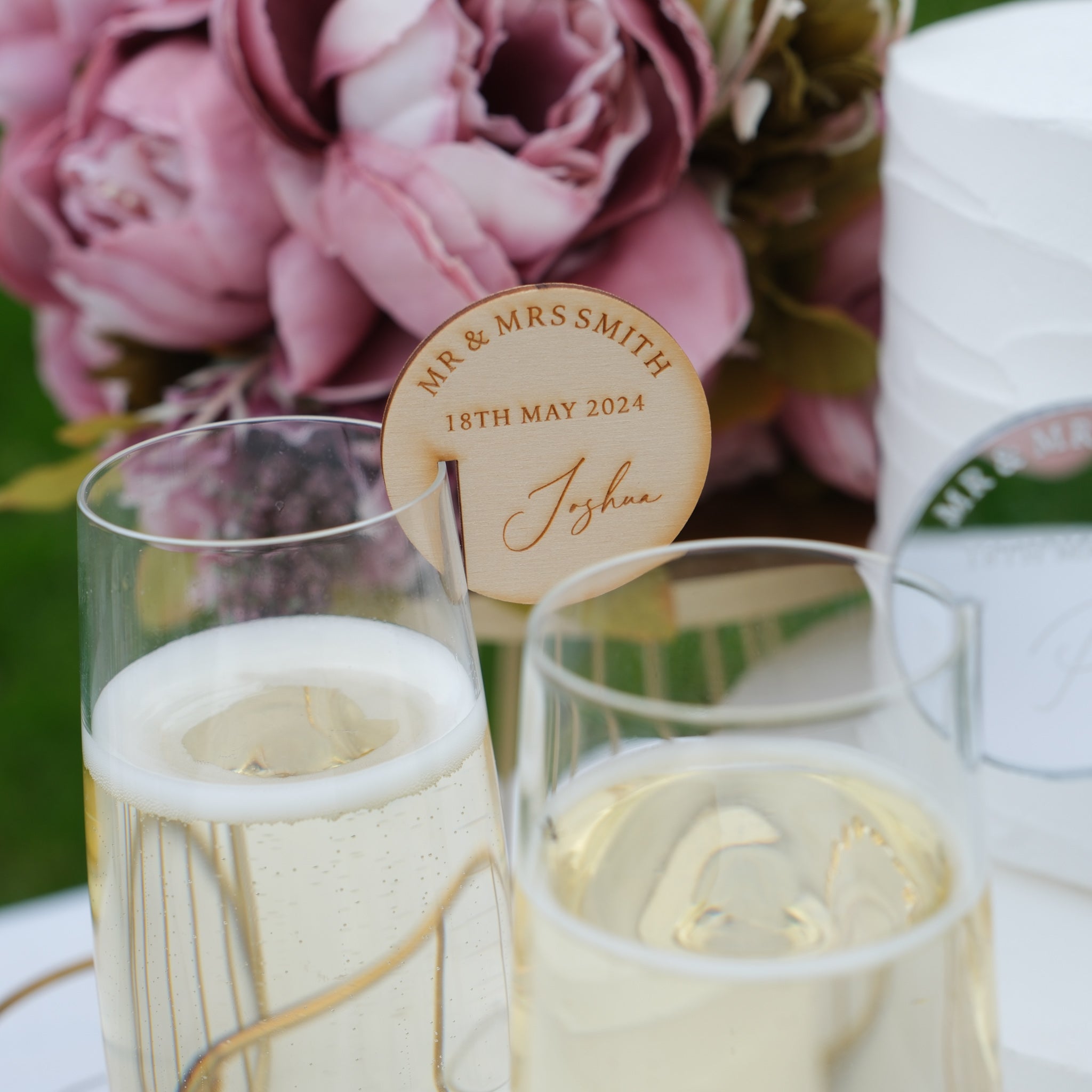 Wedding drink charm place name