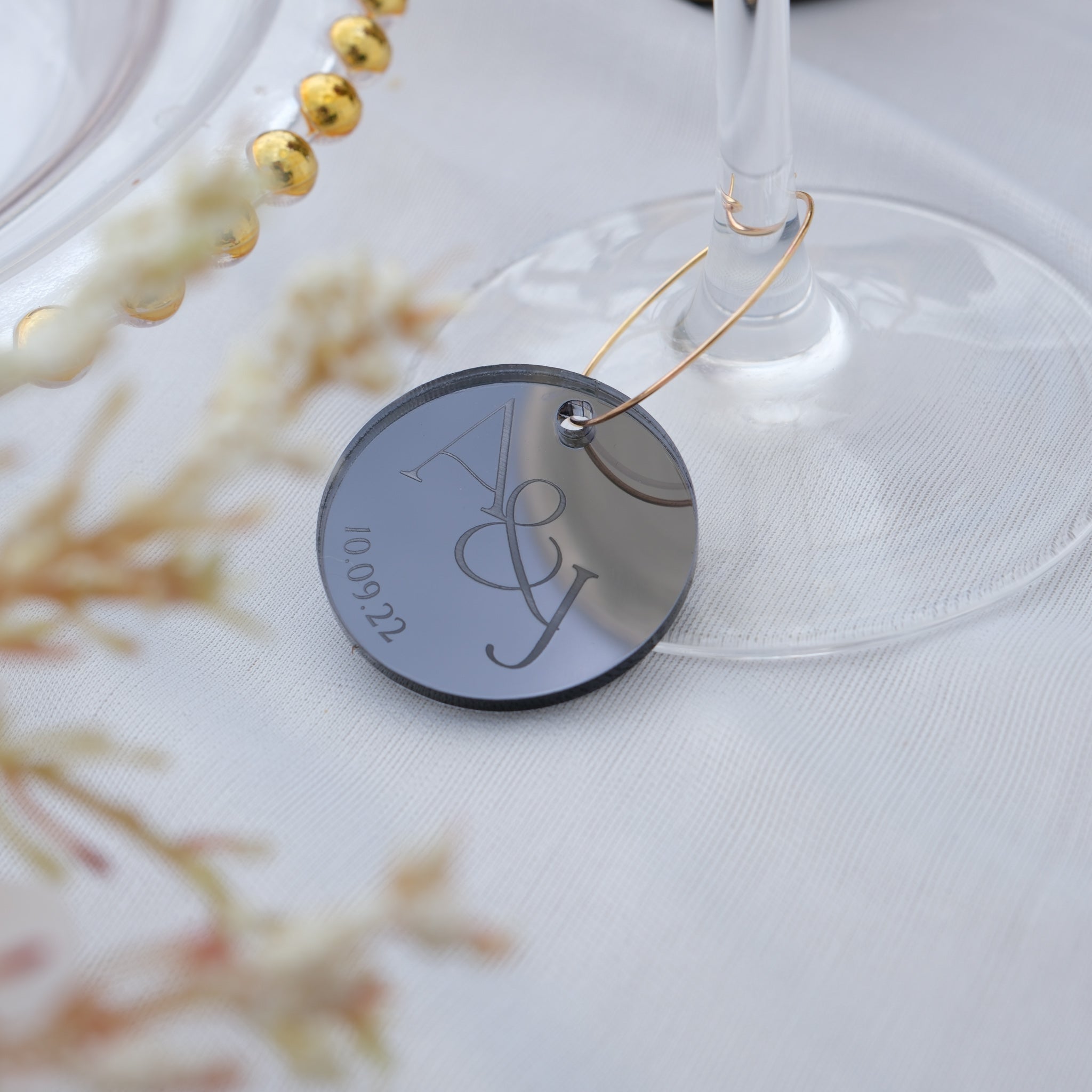 Personalised glass charm