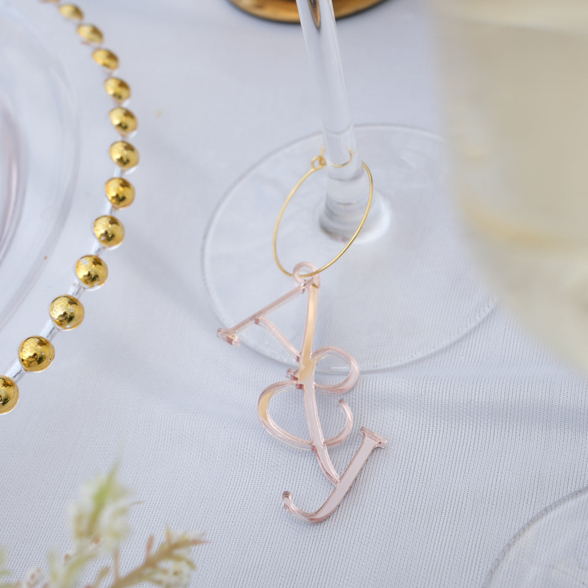 Couples initial wine tags
