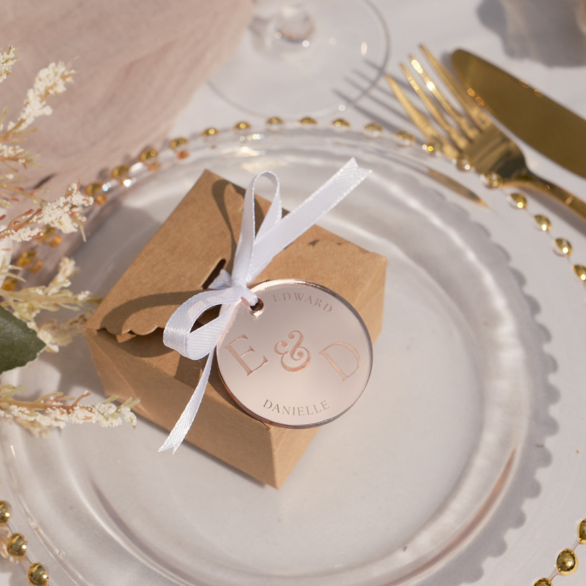 Wedding favours tag & box set