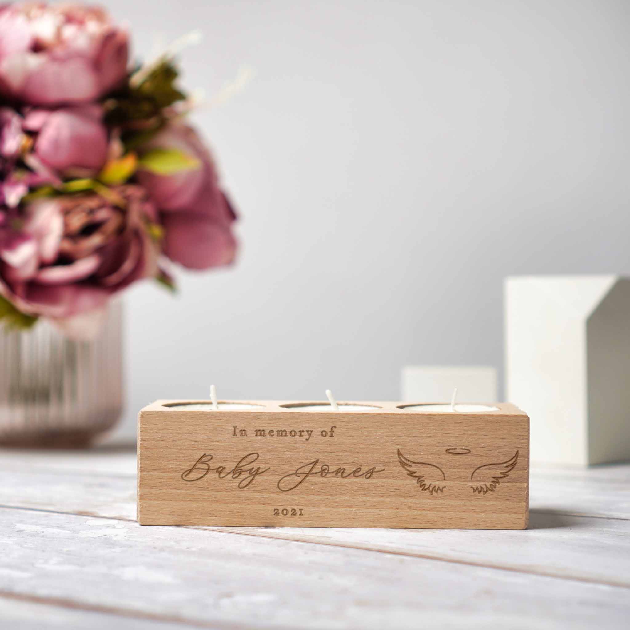 Baby memorial candle