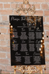 Monochrome seating plan