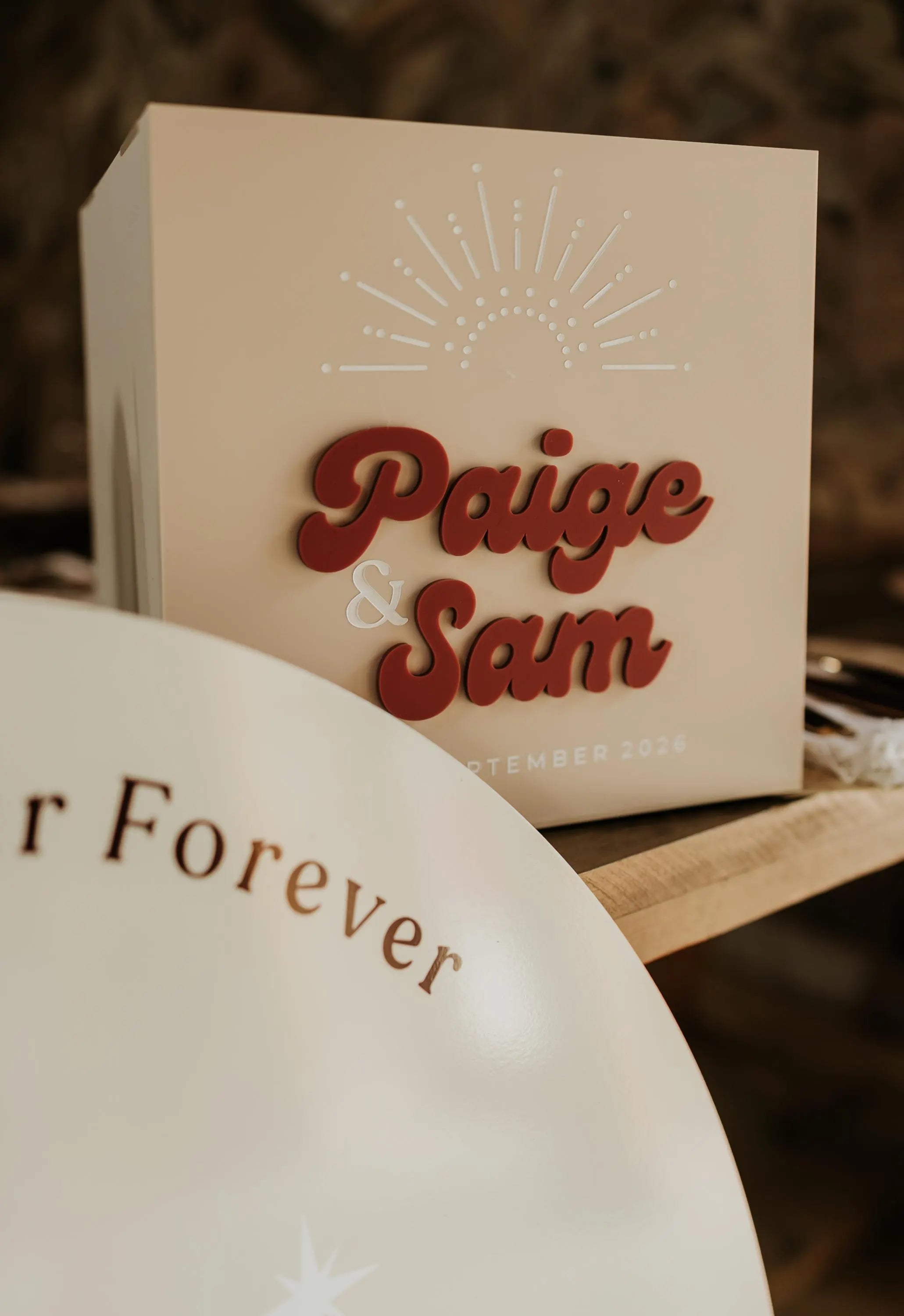 Boho wedding card box
