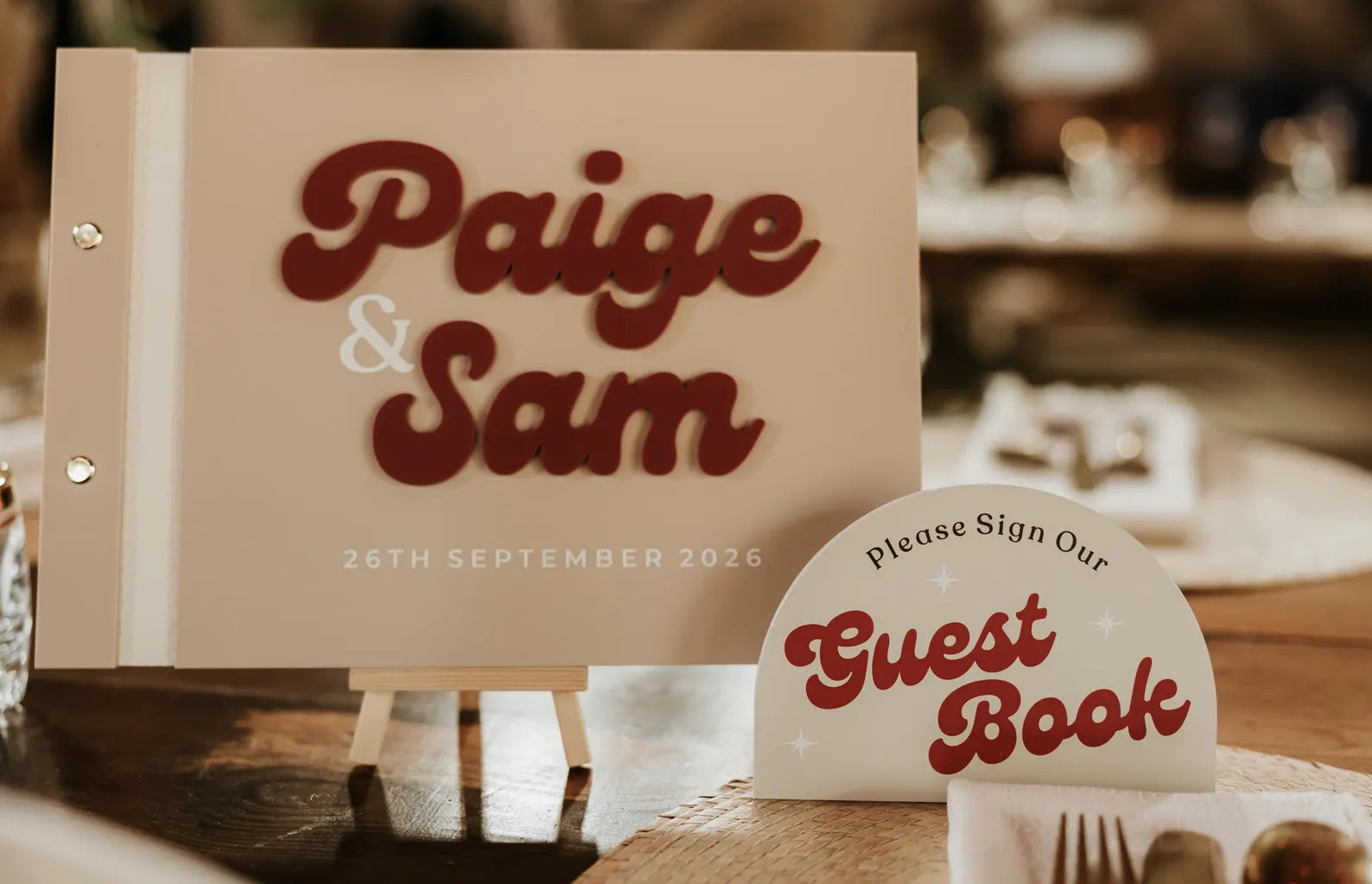 Boho style guestbook