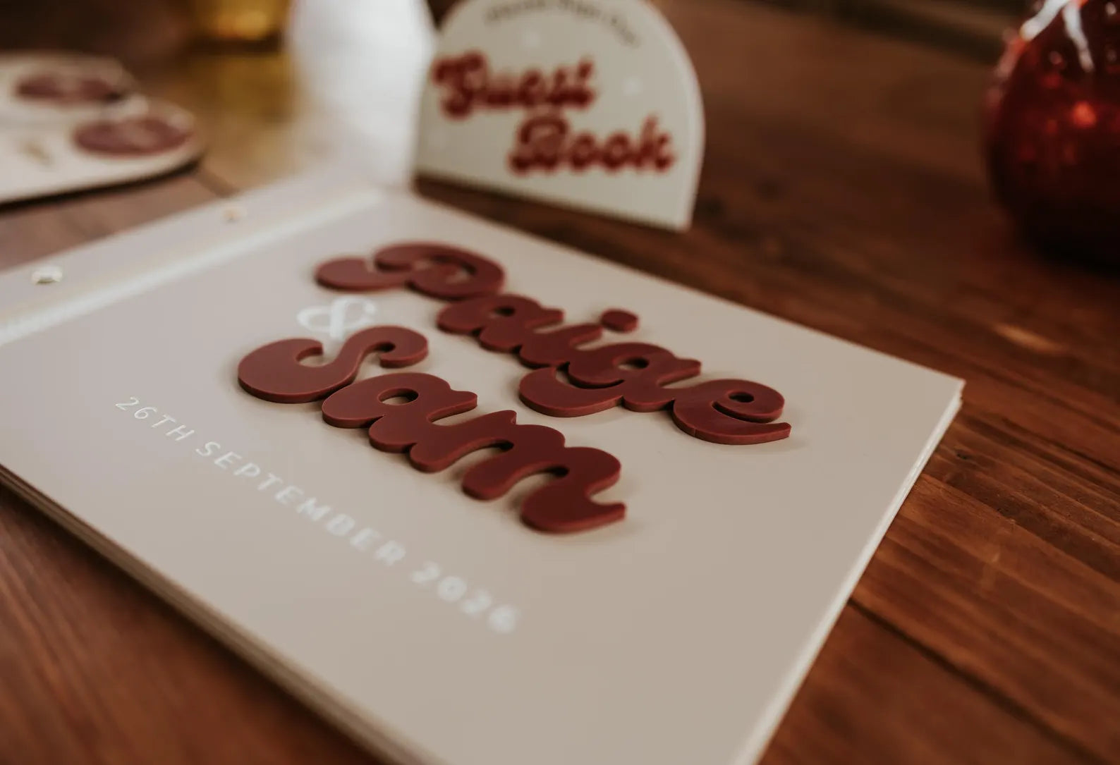 Western wedding guestbook
