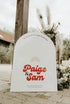 Barn wedding welcome sign