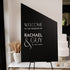 acrylic wedding welcome sign