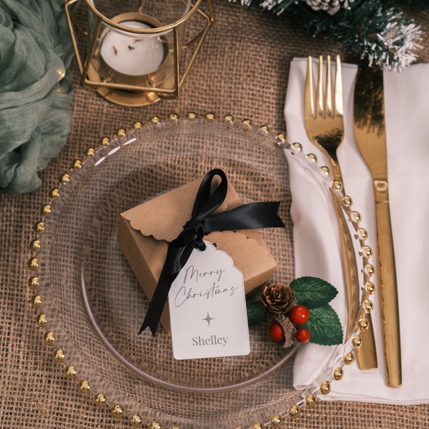 Christmas name place settings