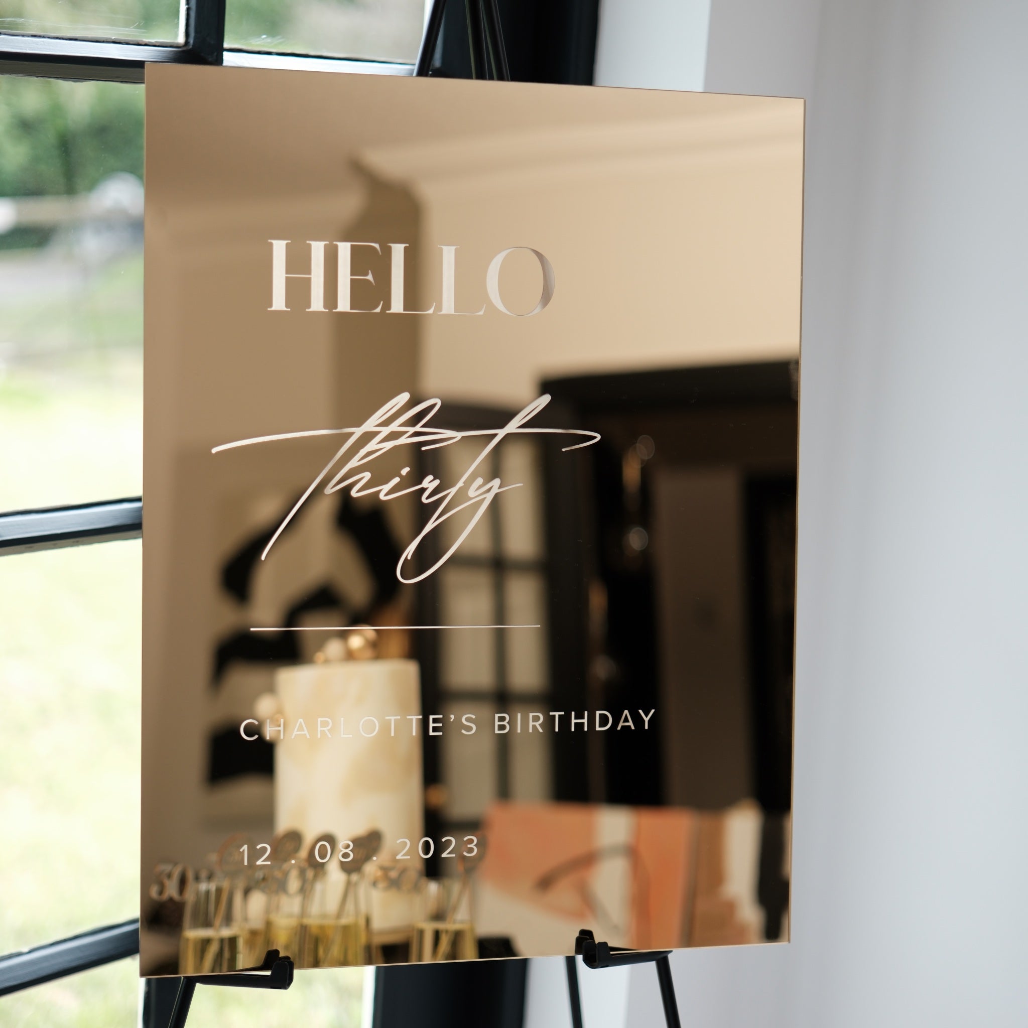 Personalised party welcome sign