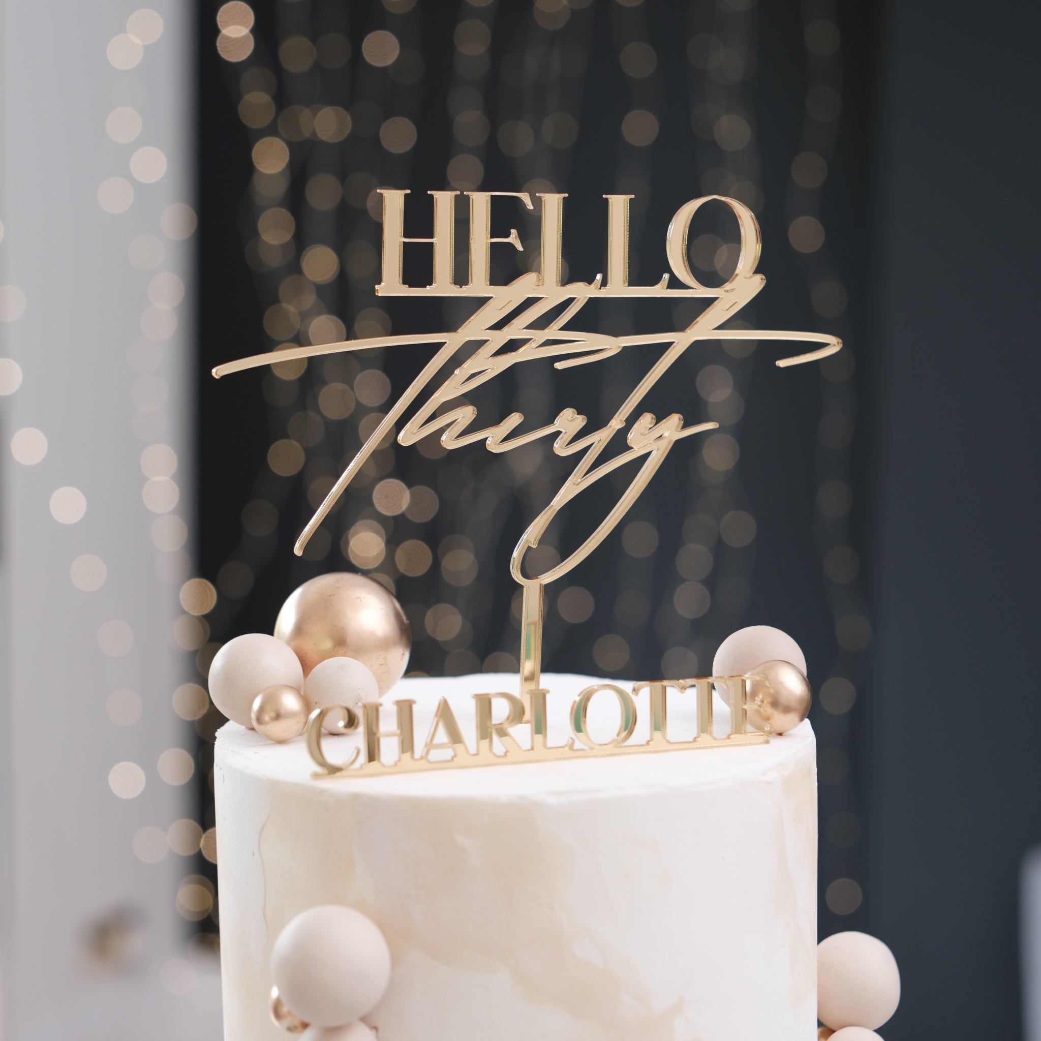 Hello 30 cake topper