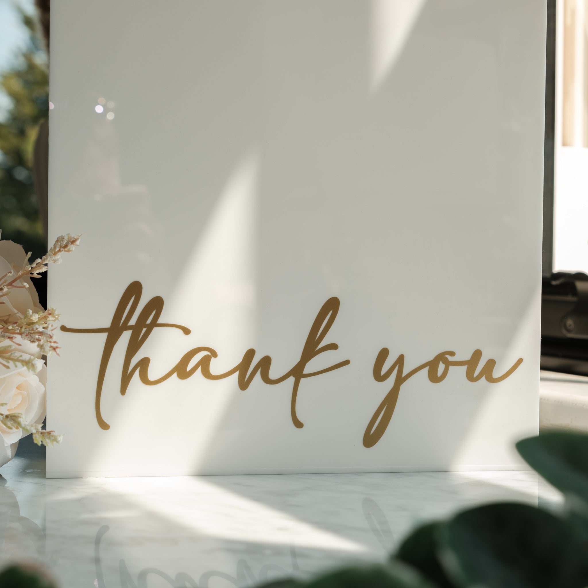 Acrylic Thank You Wedding Card Box