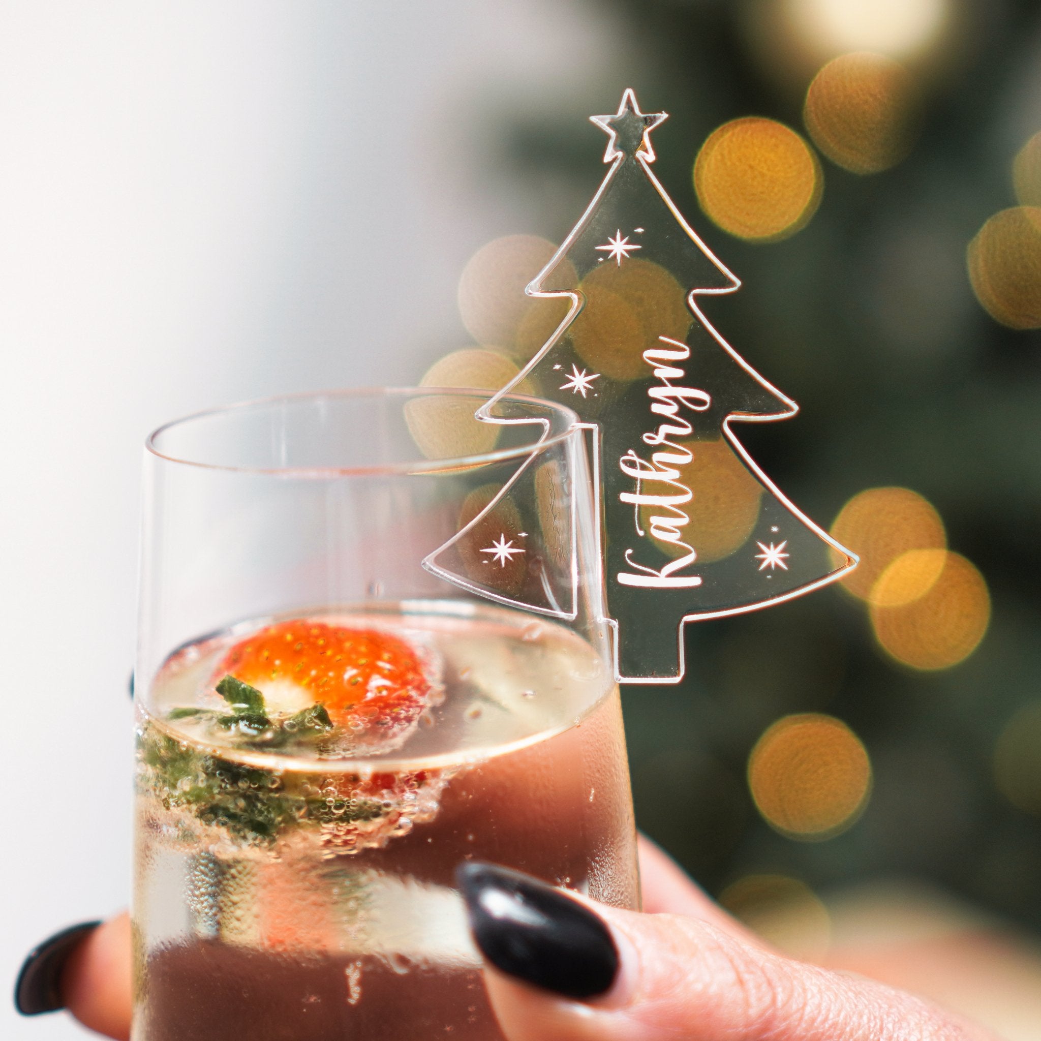 Christmas drink tags