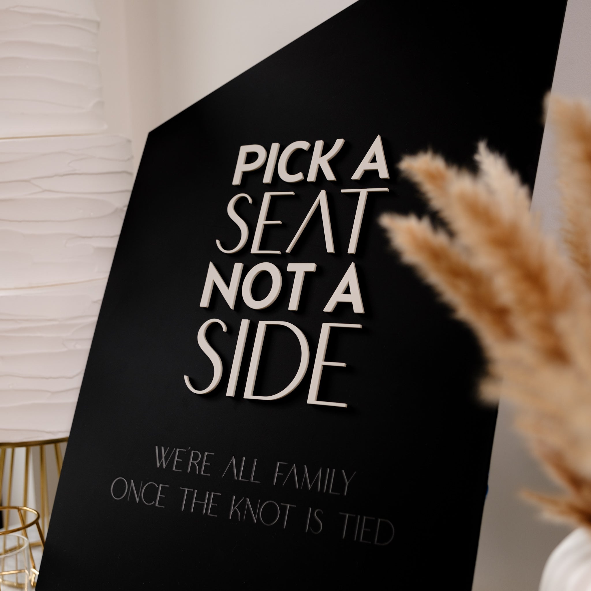 choose a seat wedding decor