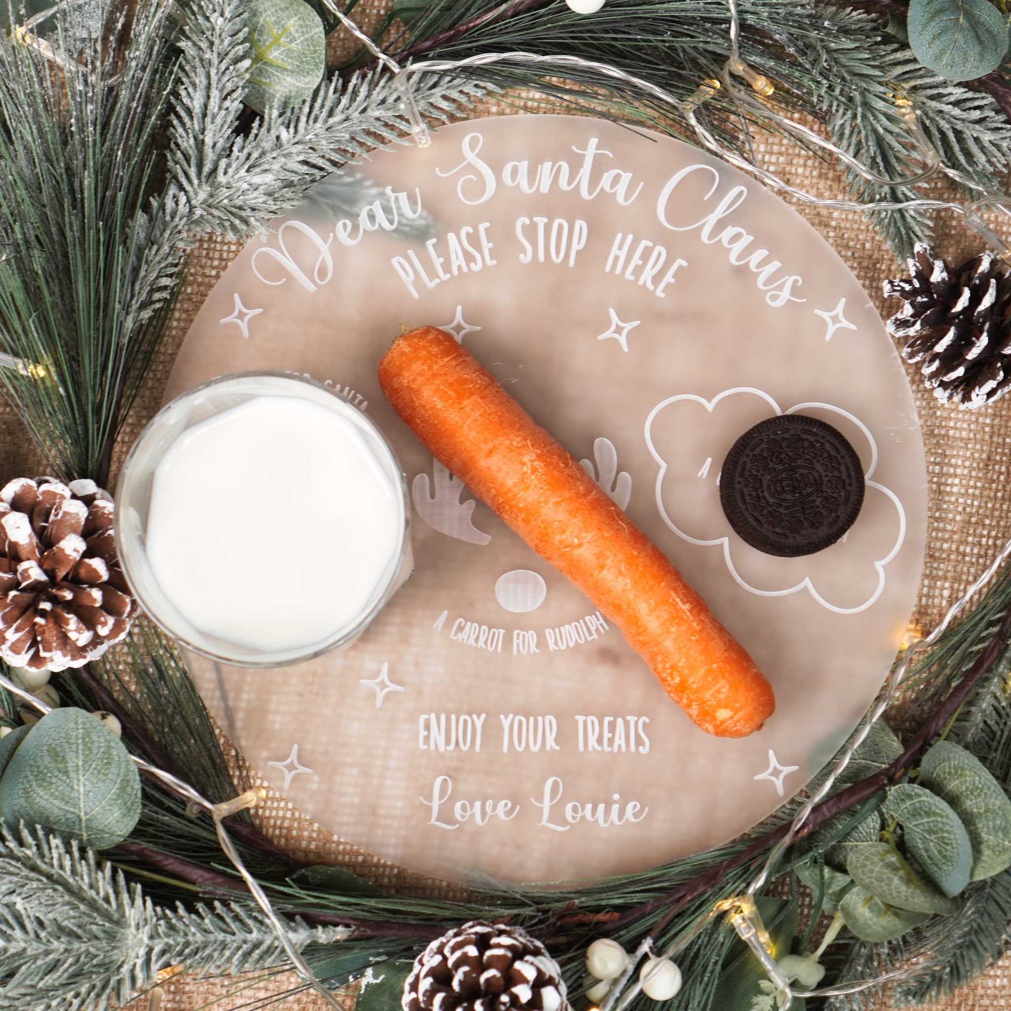 Personalised santa plate