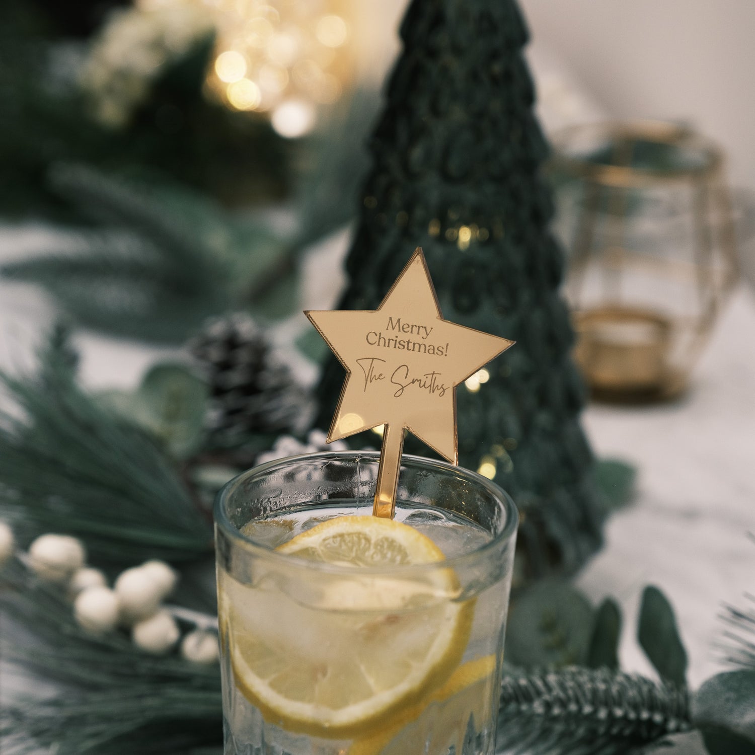 christmas dinner table decorations swizzle sticks