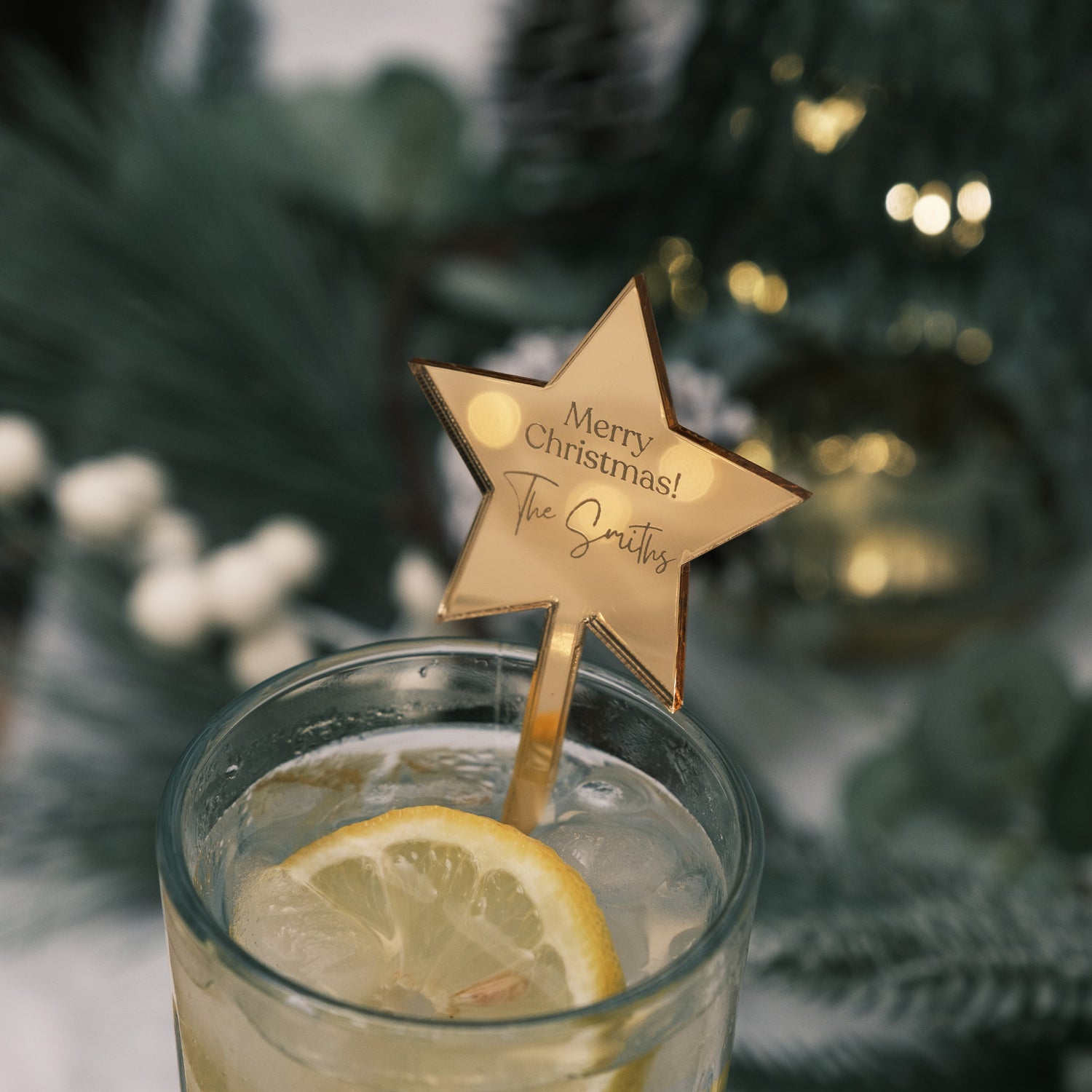 christmas cocktail stirrer