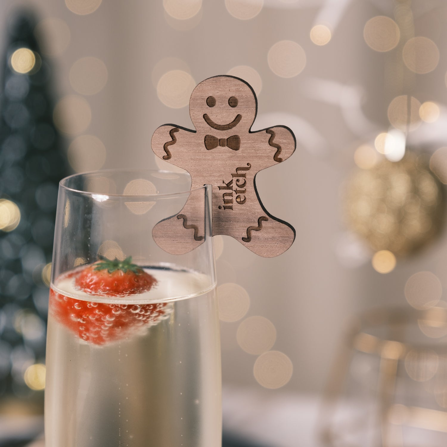 christmas hotel bar glass marker