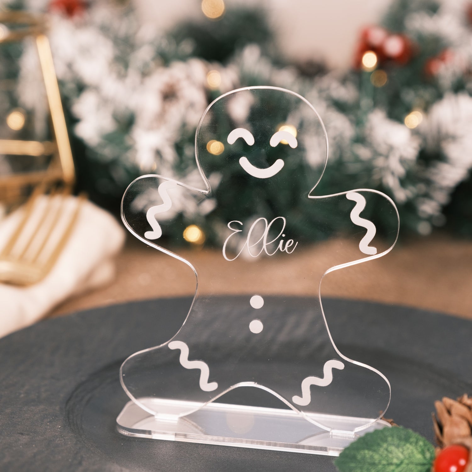 christmas name tags place setting