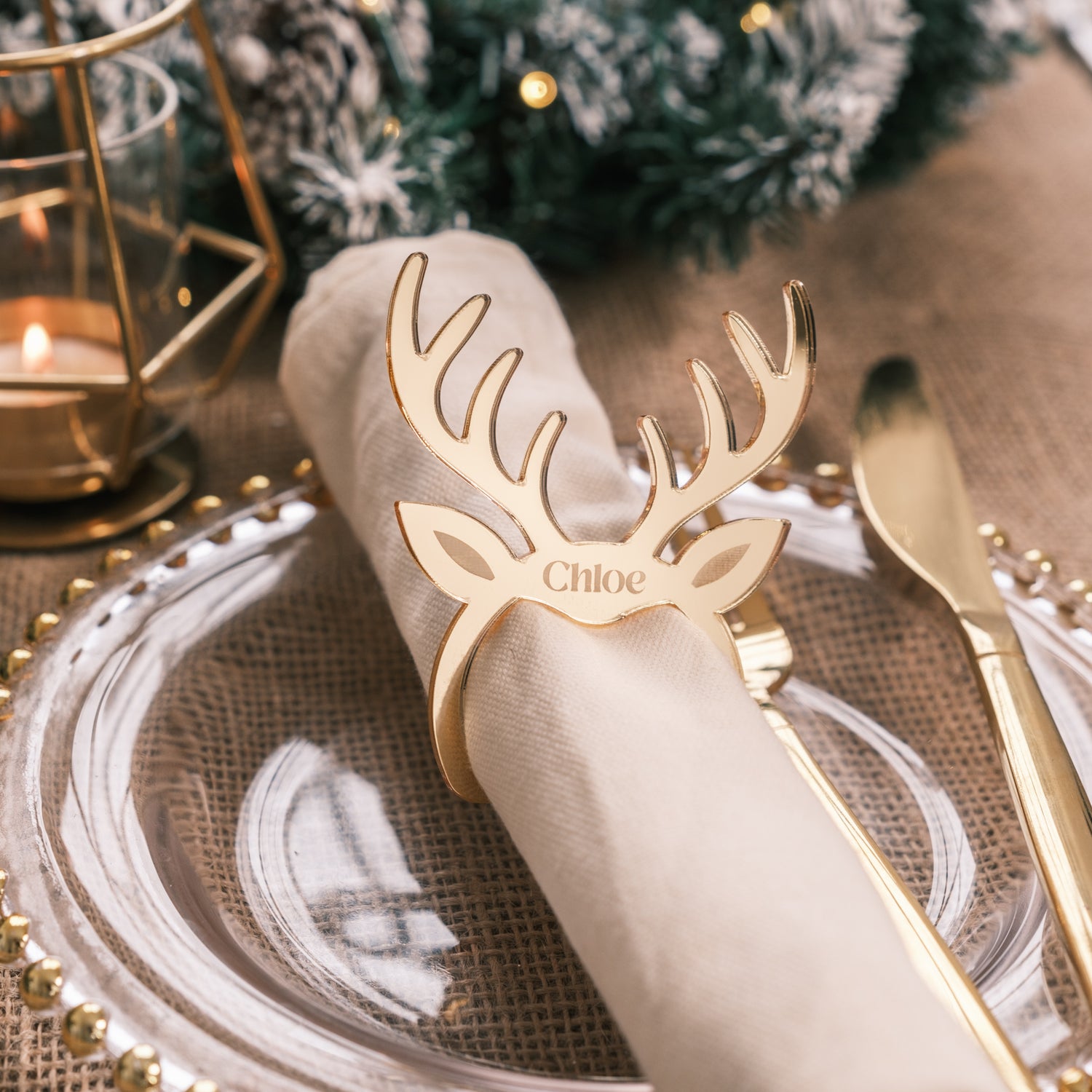 christmas napkin rings personalised