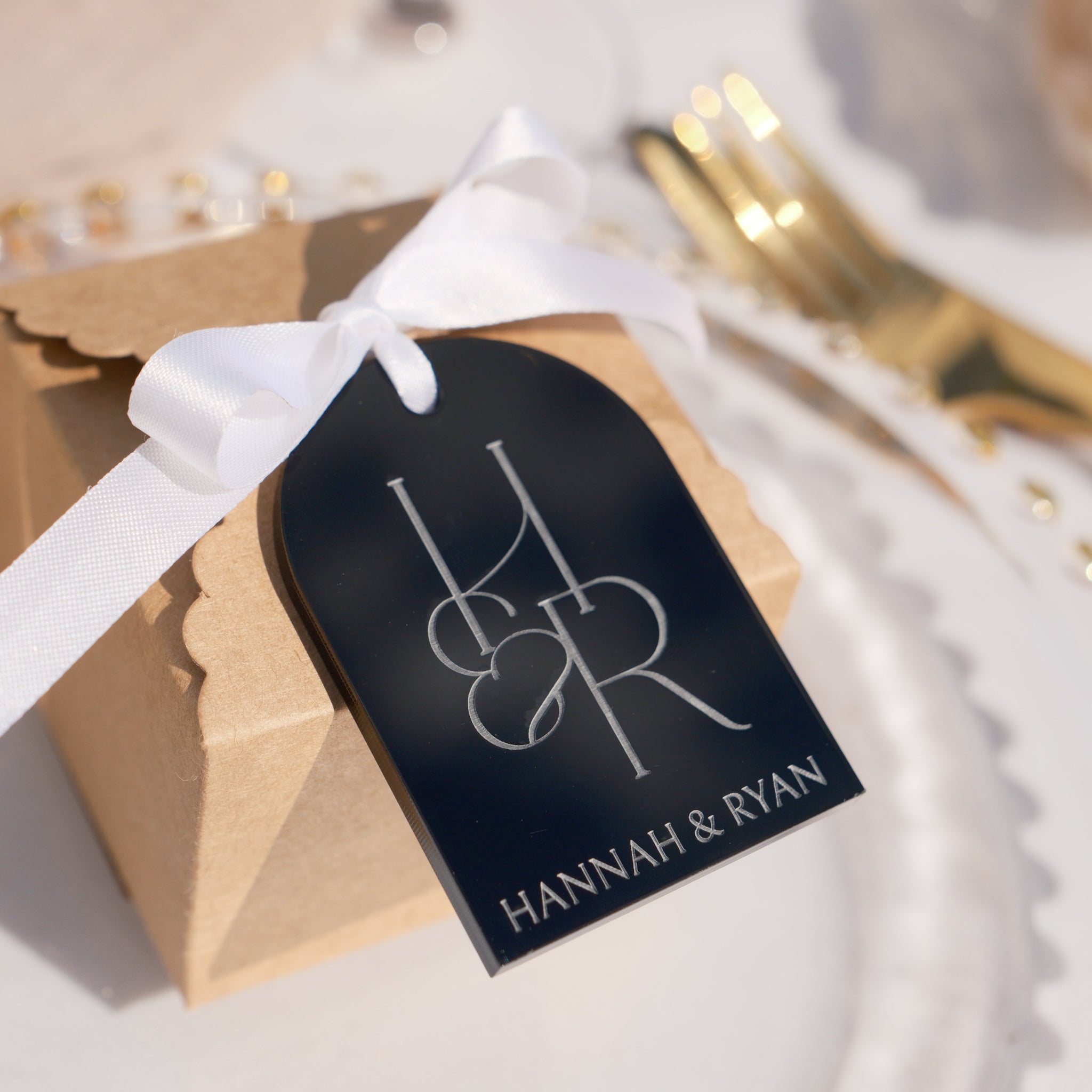 Custom wedding tag