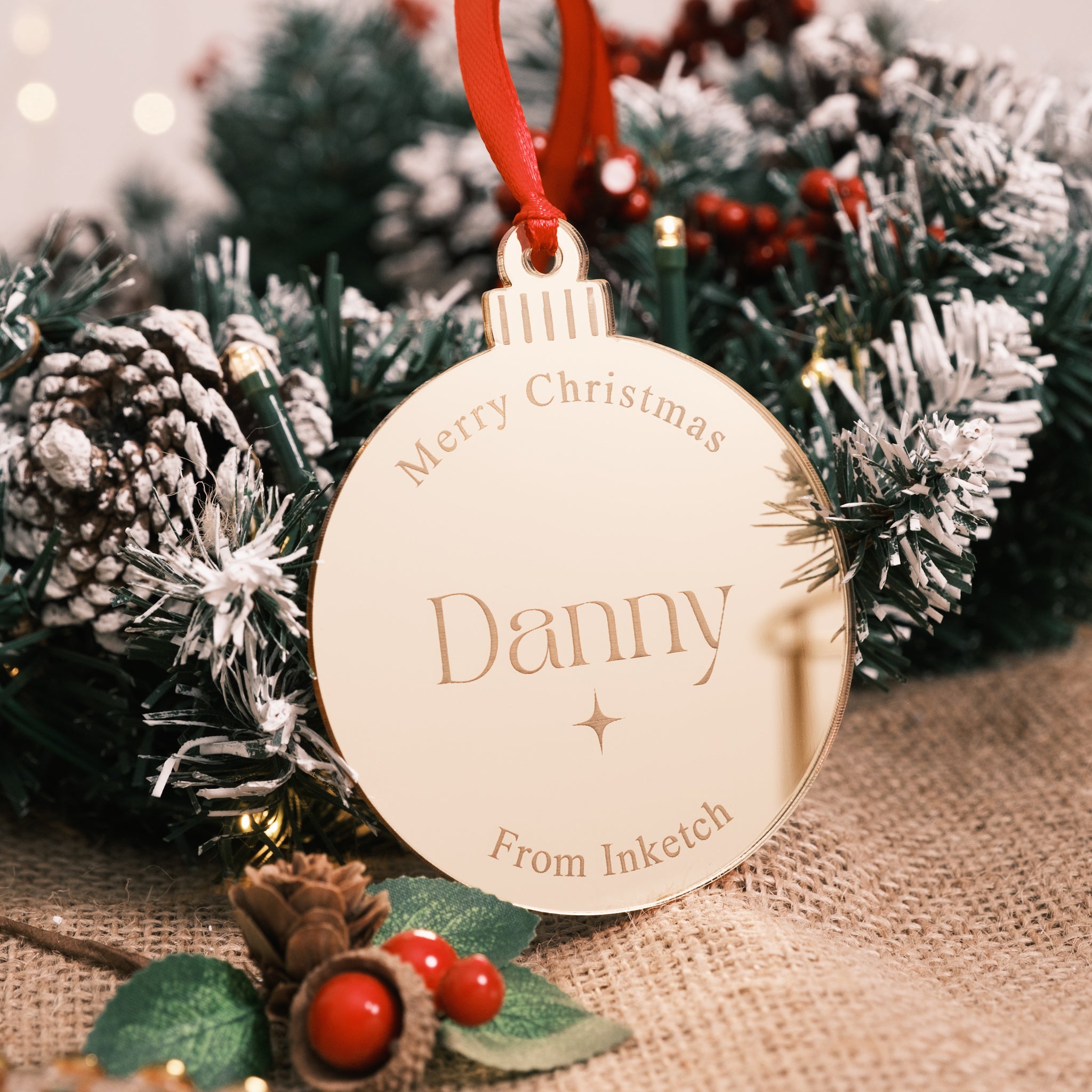 customised business christmas bauble