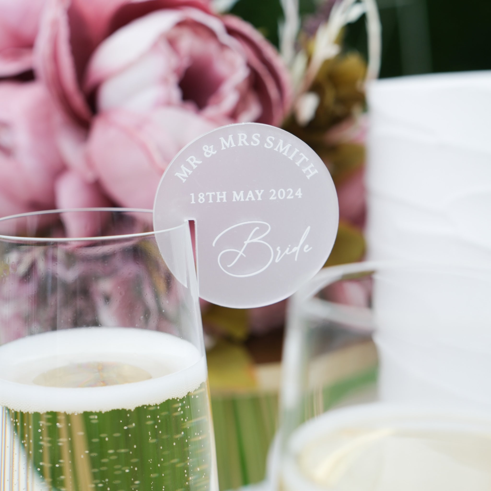 custom name tag glass identifier