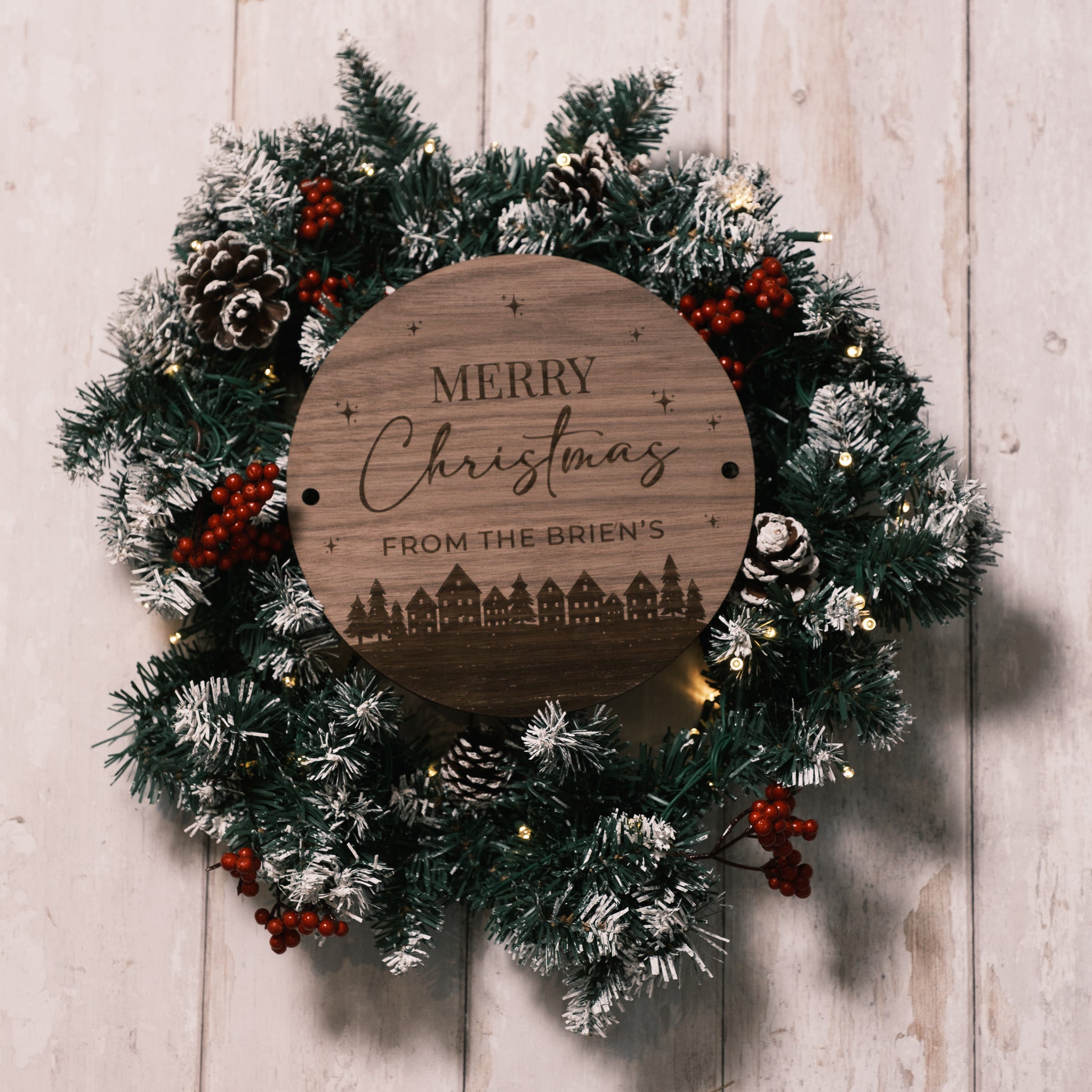 doorway christmas decor wreath sign