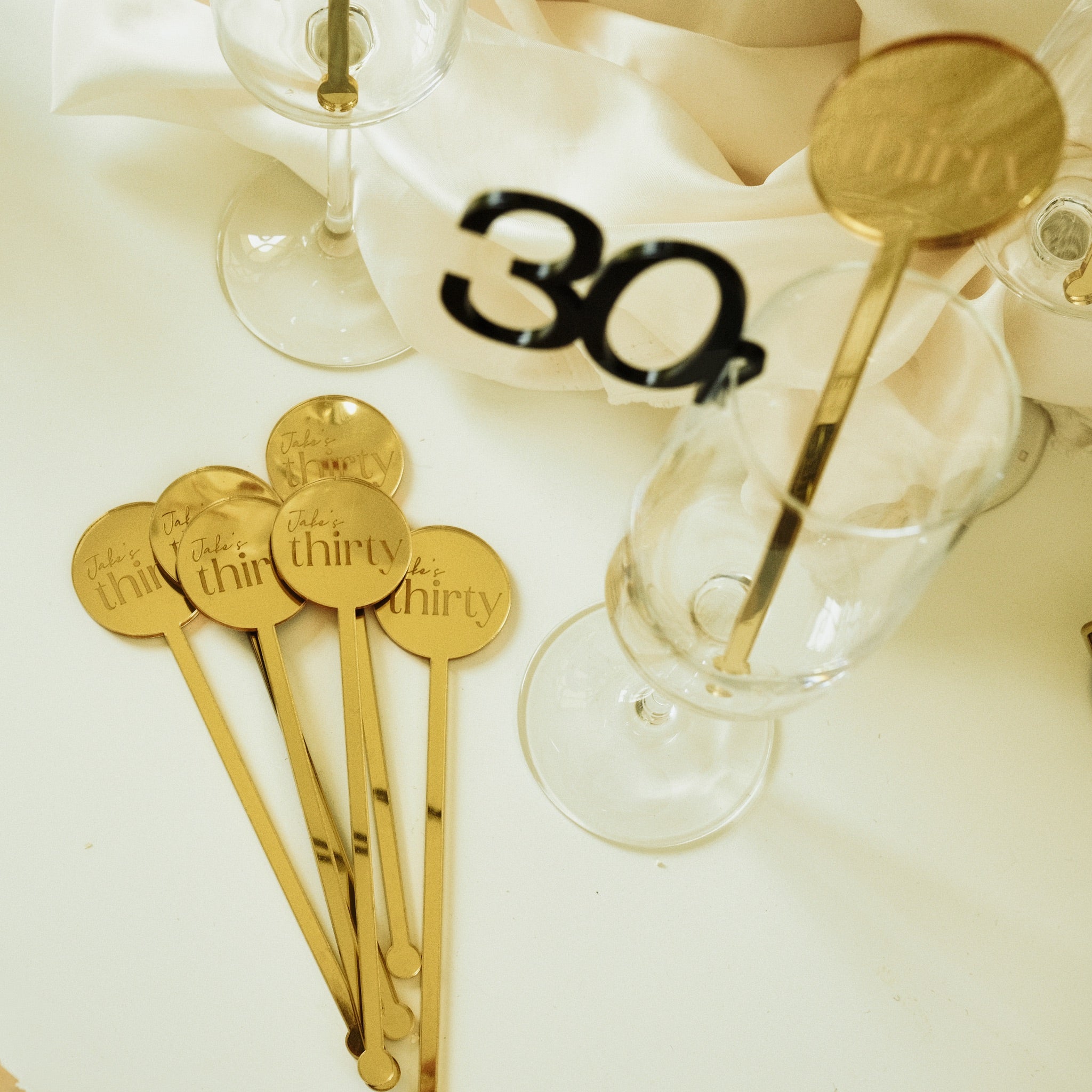 30th party drink stirrers