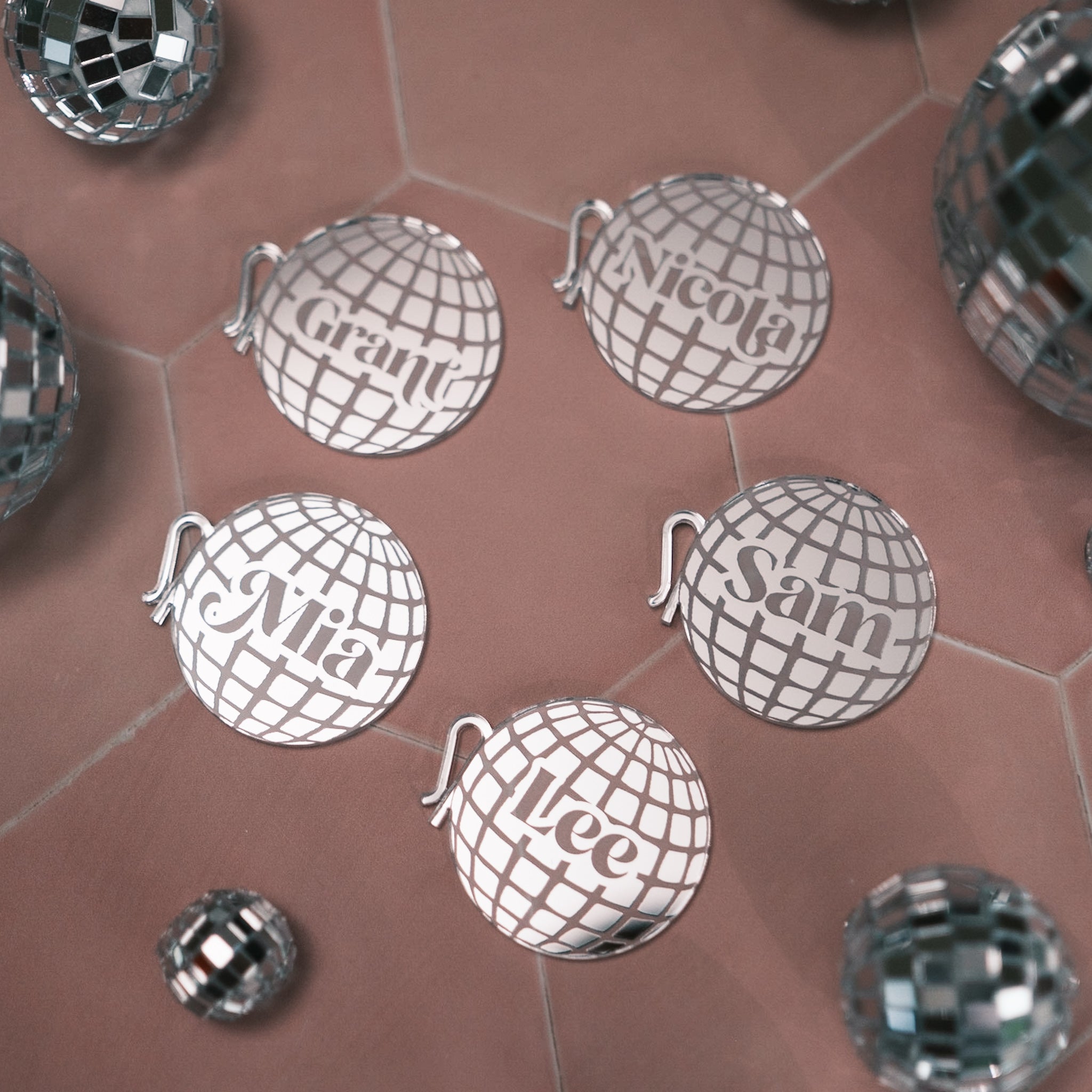 Personalised disco drink tag