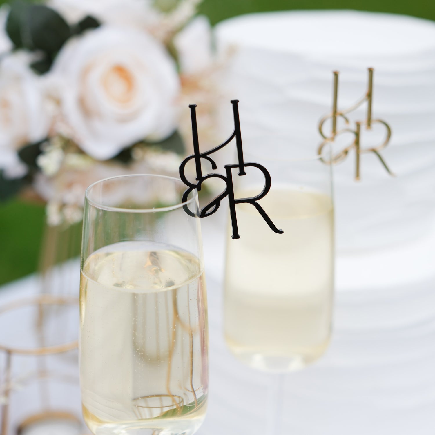 Wedding drink toppers