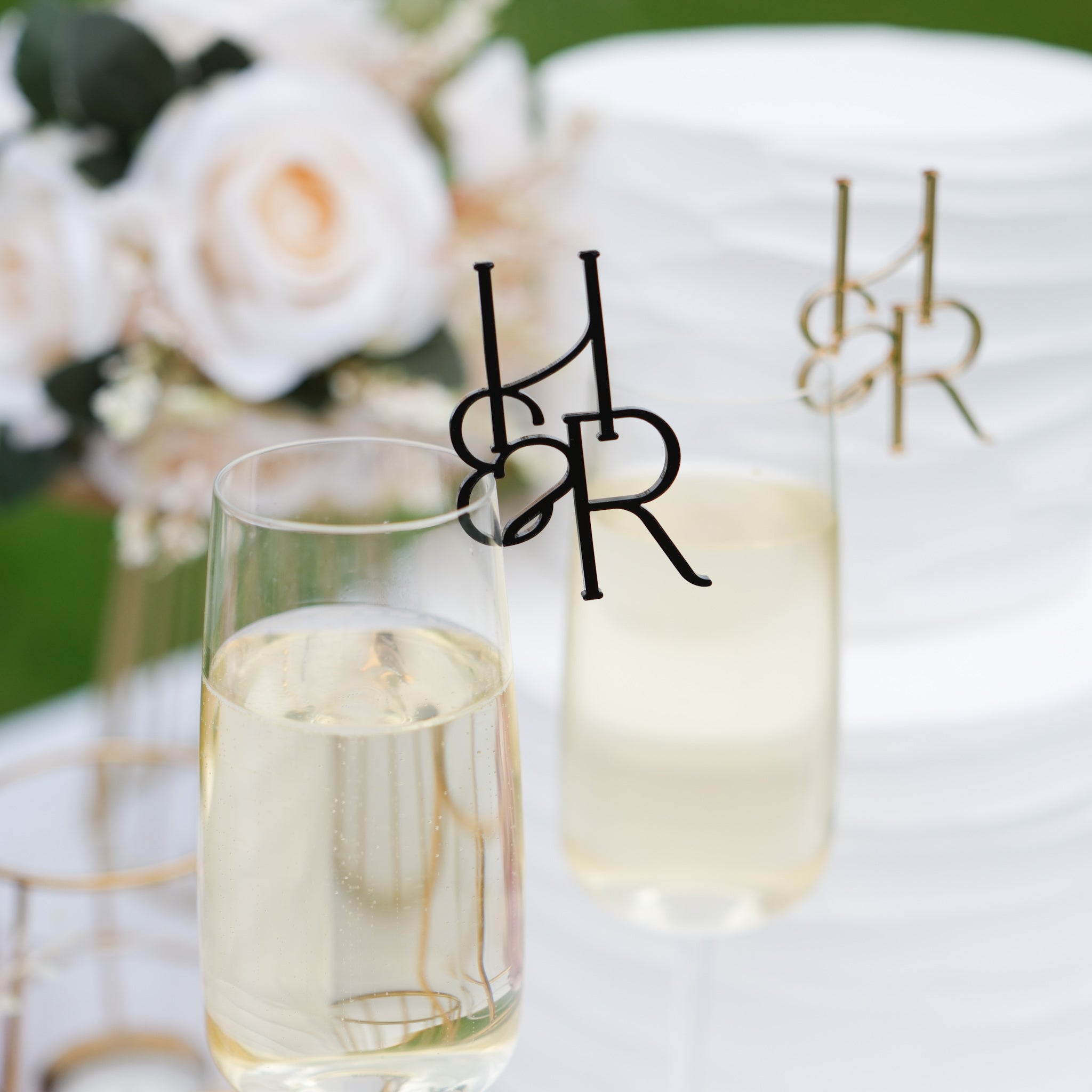 Wedding drink toppers
